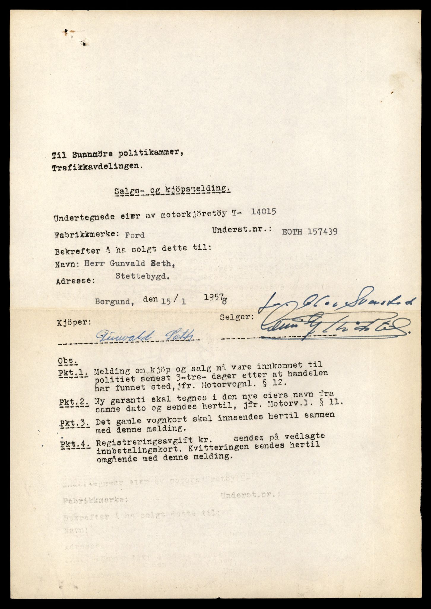 Møre og Romsdal vegkontor - Ålesund trafikkstasjon, AV/SAT-A-4099/F/Fe/L0042: Registreringskort for kjøretøy T 13906 - T 14079, 1927-1998, p. 1593