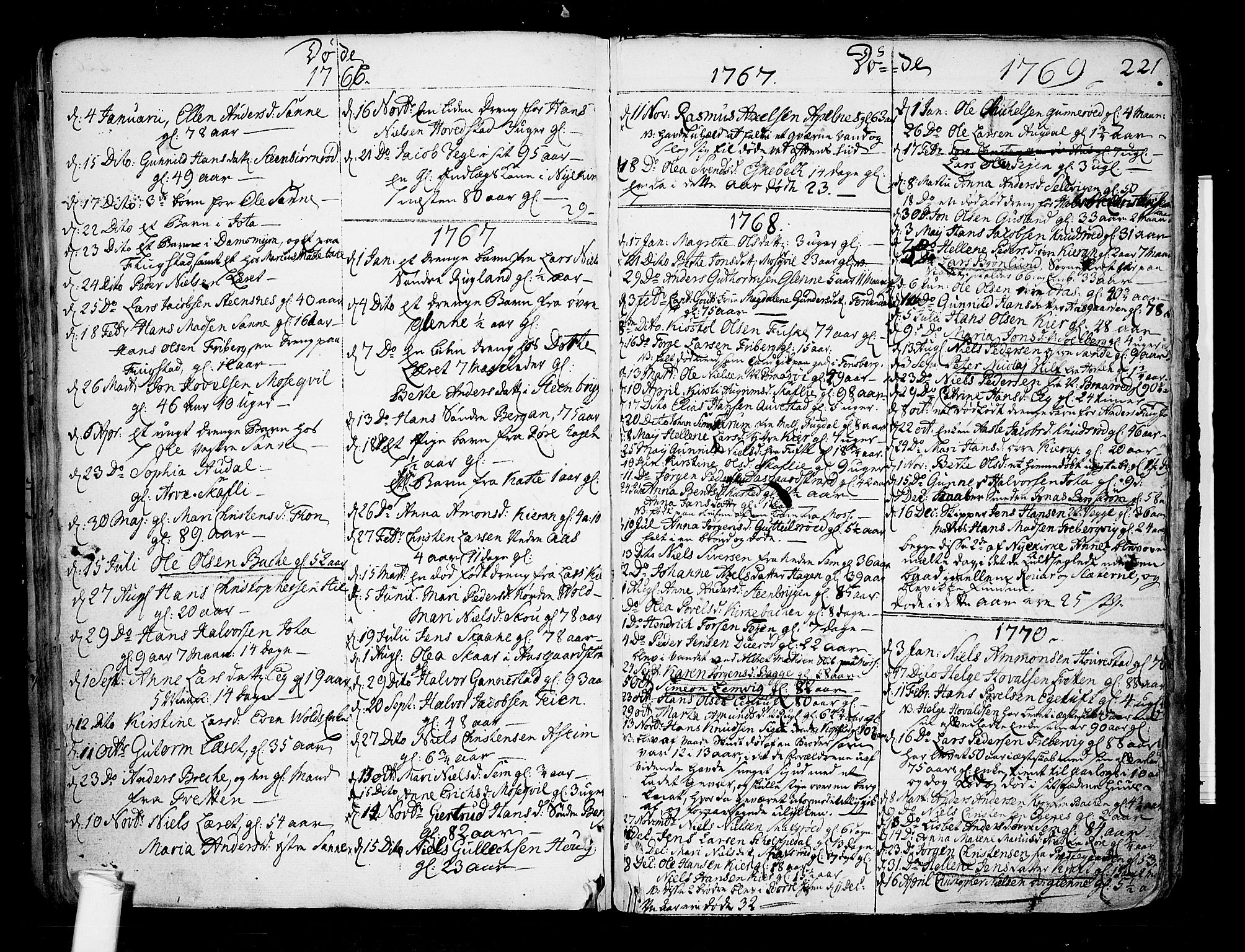 Borre kirkebøker, SAKO/A-338/F/Fa/L0002: Parish register (official) no. I 2, 1752-1806, p. 221