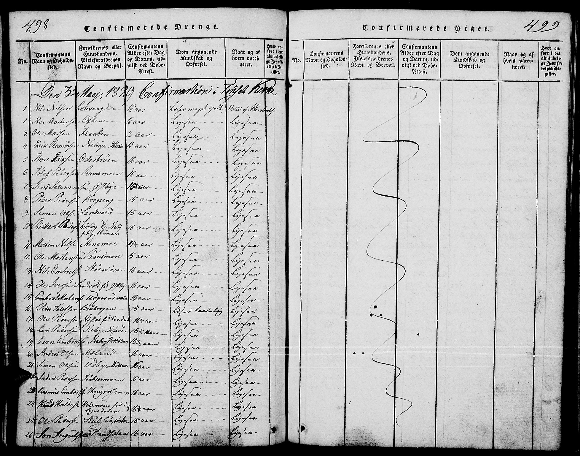 Tynset prestekontor, AV/SAH-PREST-058/H/Ha/Hab/L0001: Parish register (copy) no. 1, 1814-1859, p. 498-499