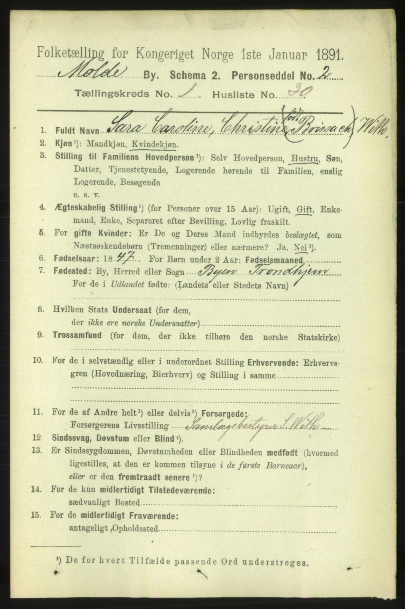 RA, 1891 census for 1502 Molde, 1891, p. 549