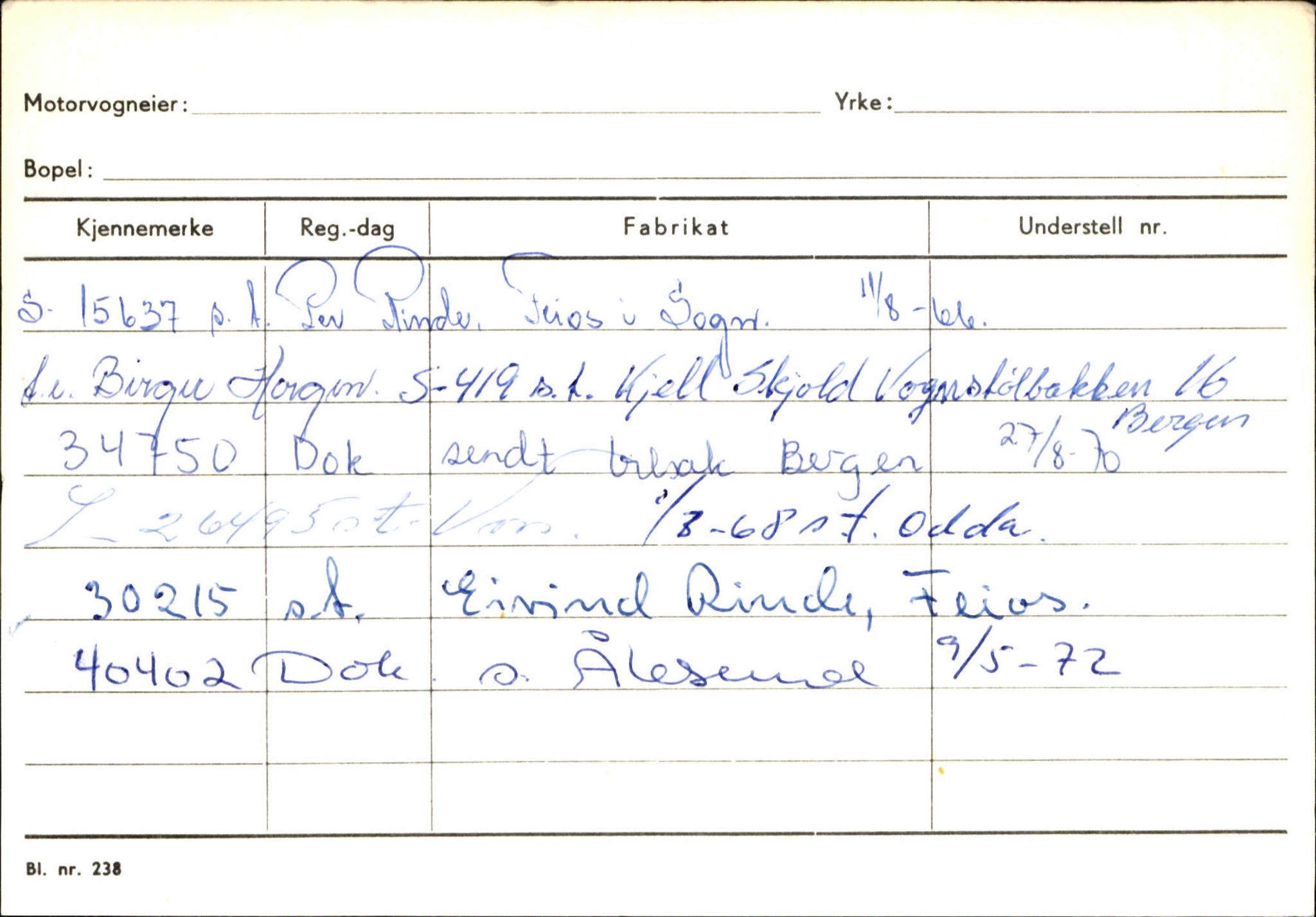 Statens vegvesen, Sogn og Fjordane vegkontor, AV/SAB-A-5301/4/F/L0126: Eigarregister Fjaler M-Å. Leikanger A-Å, 1945-1975, p. 2052