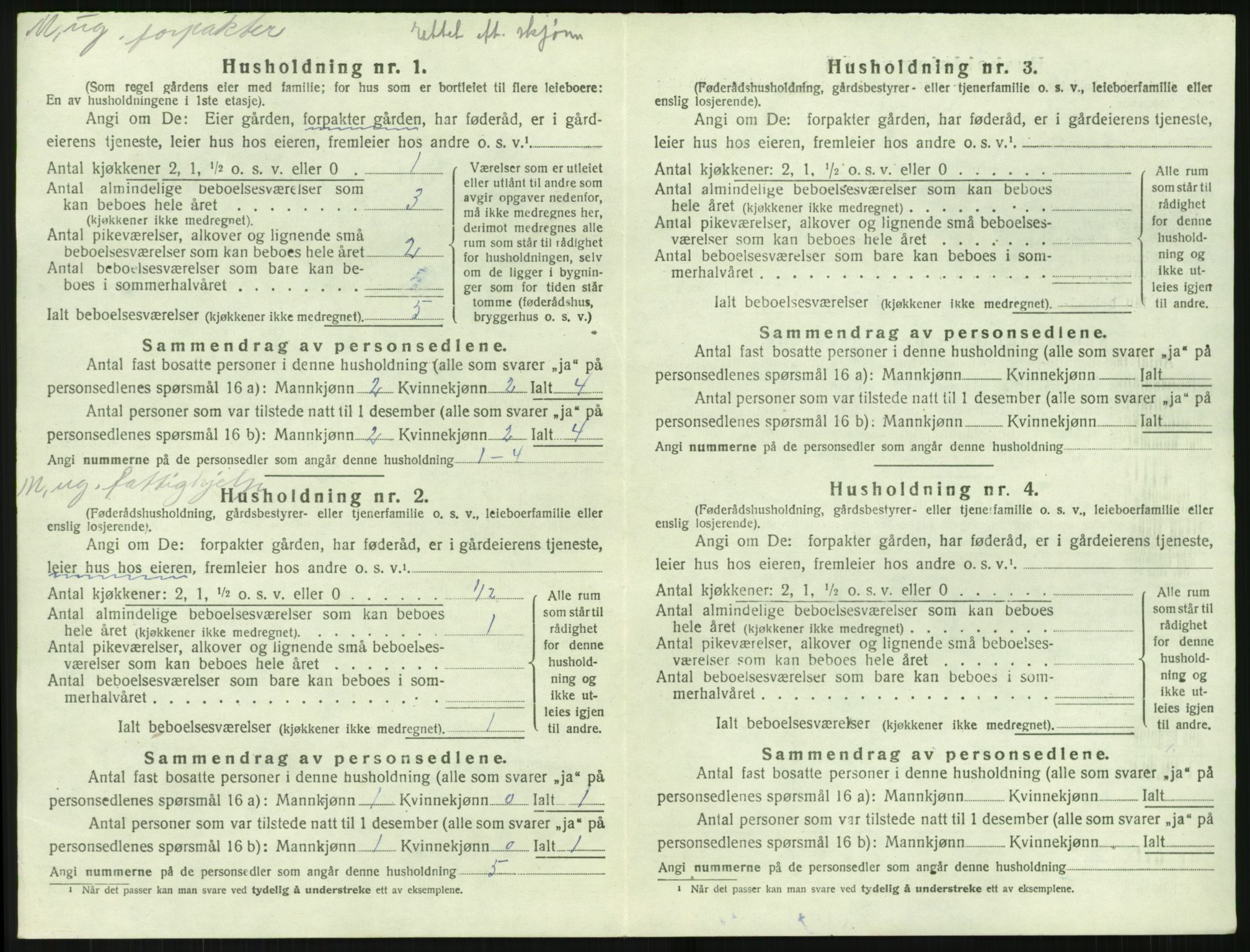 SAK, 1920 census for Holt, 1920, p. 735