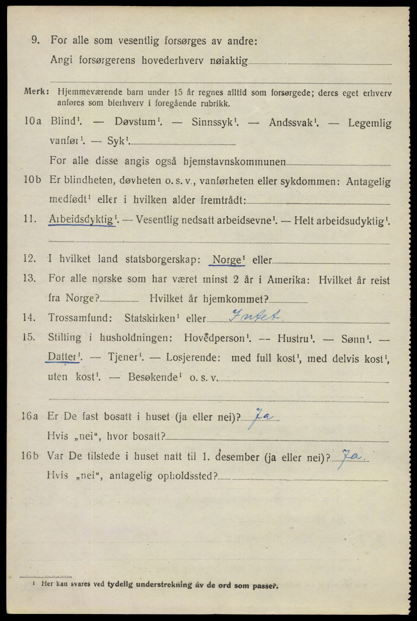 SAO, 1920 census for Spydeberg, 1920, p. 6984