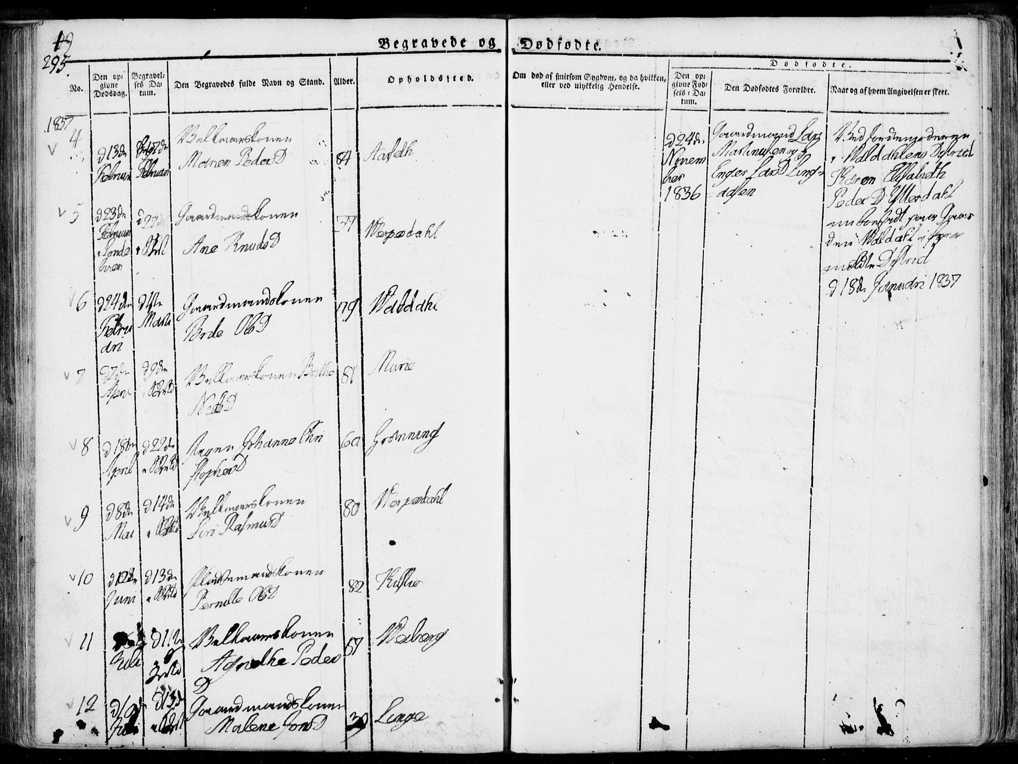 Ministerialprotokoller, klokkerbøker og fødselsregistre - Møre og Romsdal, AV/SAT-A-1454/519/L0248: Parish register (official) no. 519A07, 1829-1860, p. 295