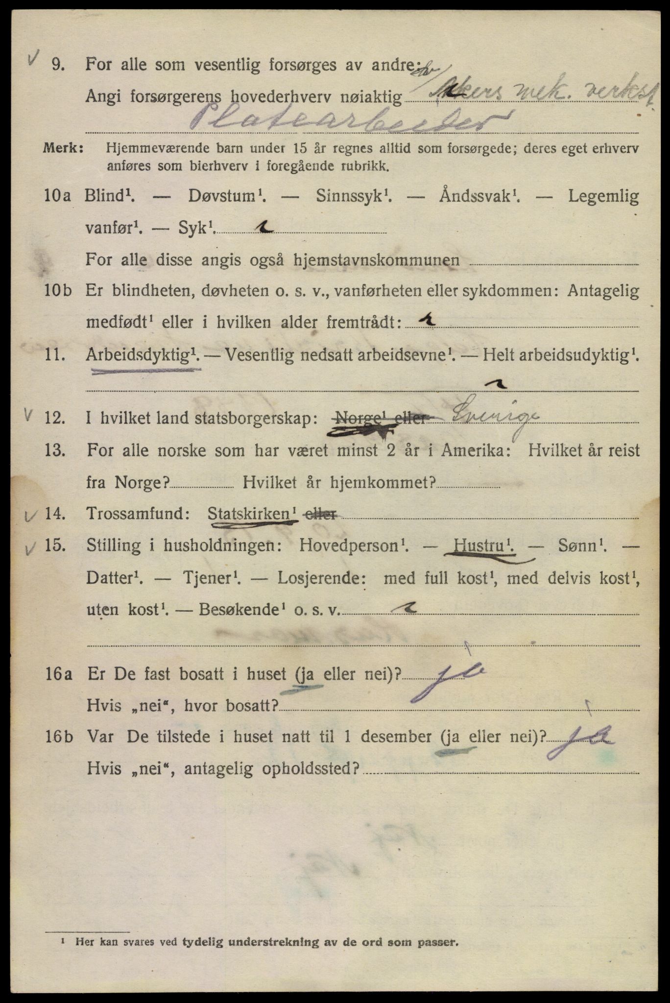 SAO, 1920 census for Kristiania, 1920, p. 365026