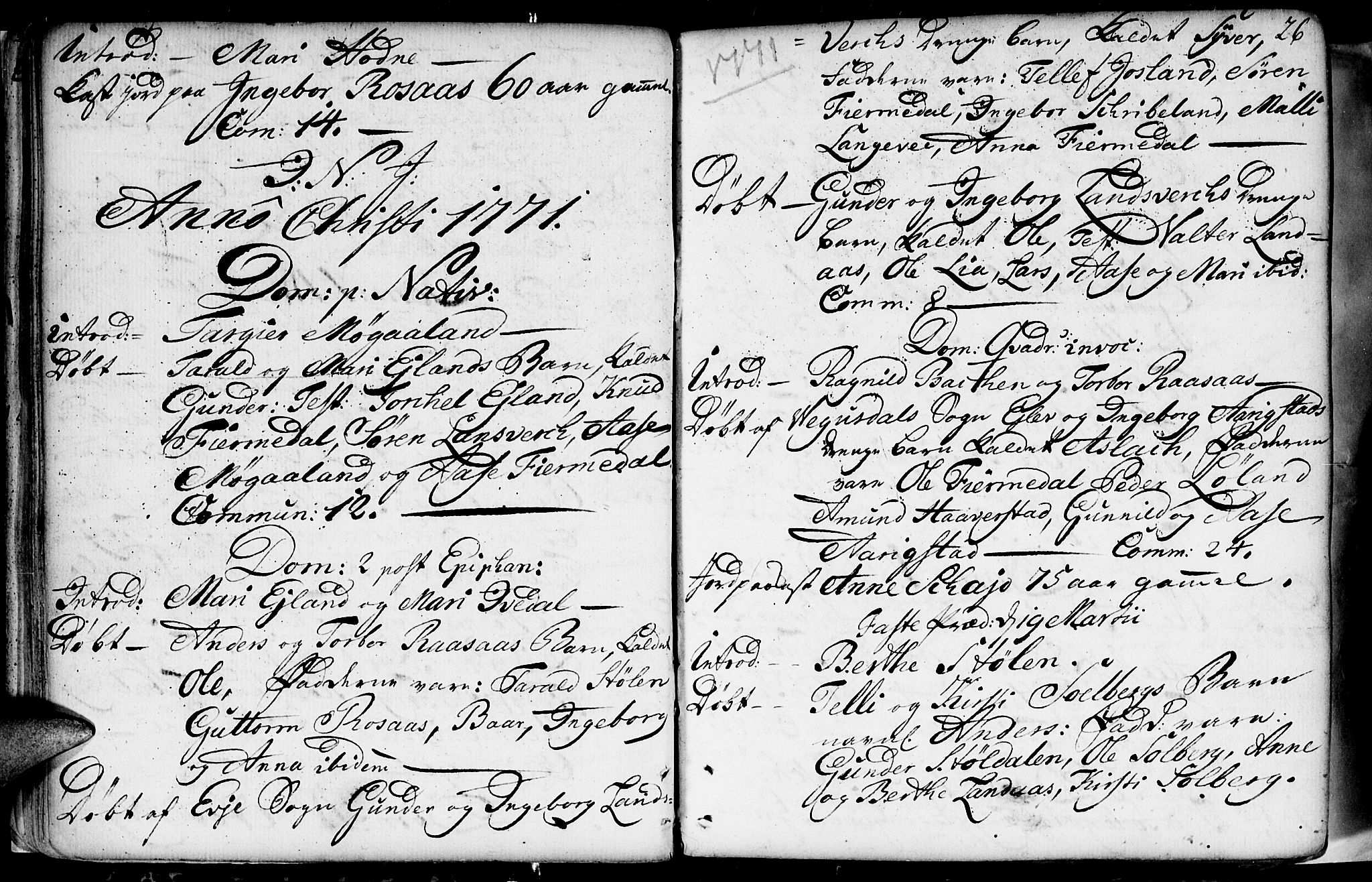 Evje sokneprestkontor, AV/SAK-1111-0008/F/Fa/Fac/L0002: Parish register (official) no. A 2, 1765-1816, p. 26