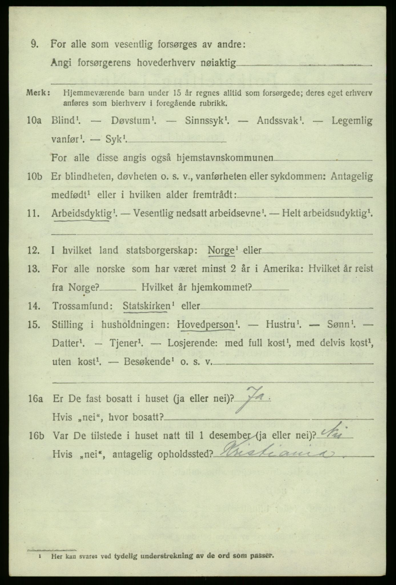 SAB, 1920 census for Gulen, 1920, p. 2104