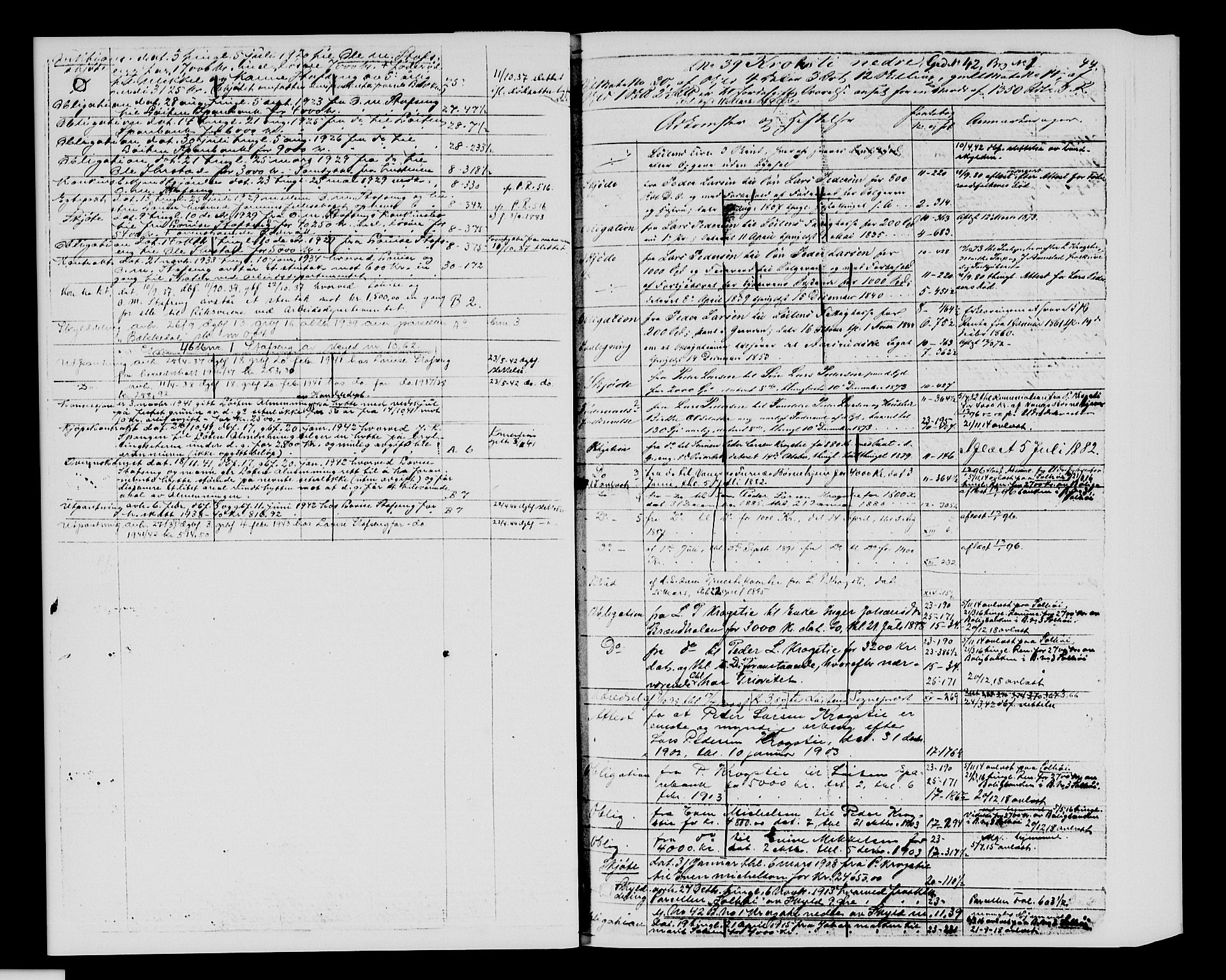 Sør-Hedmark sorenskriveri, SAH/TING-014/H/Ha/Hac/Hacc/L0001: Mortgage register no. 3.1, 1855-1943, p. 44