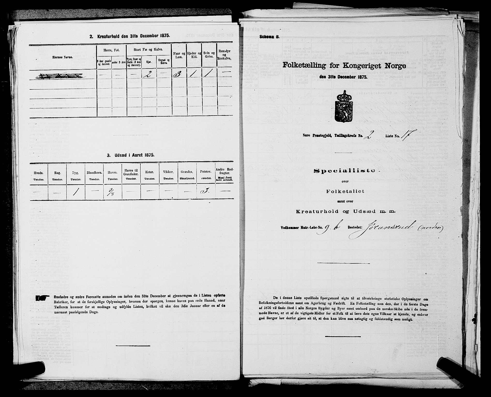 SAKO, 1875 census for 0633P Nore, 1875, p. 297