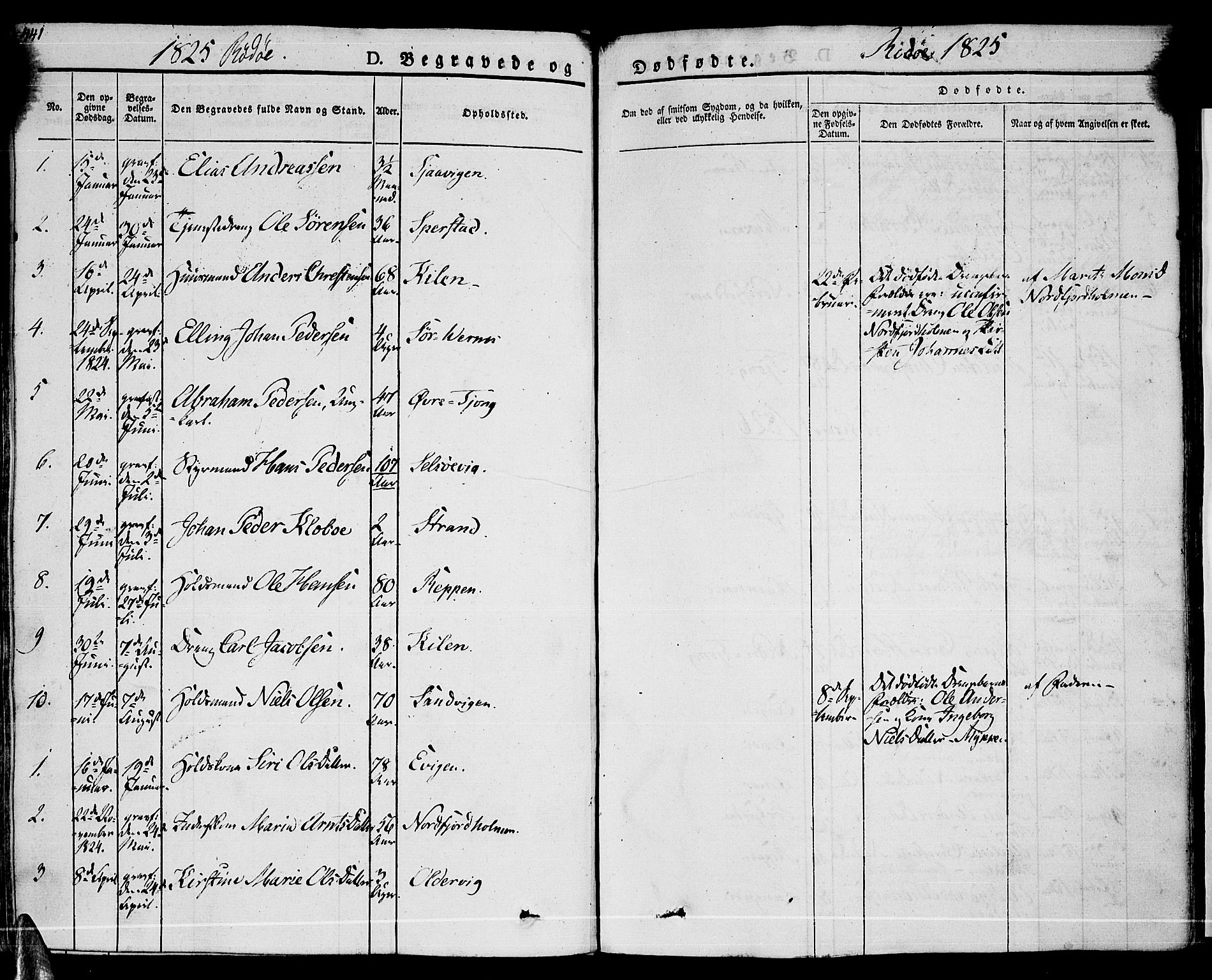 Ministerialprotokoller, klokkerbøker og fødselsregistre - Nordland, SAT/A-1459/841/L0600: Parish register (official) no. 841A07 /1, 1825-1844, p. 441