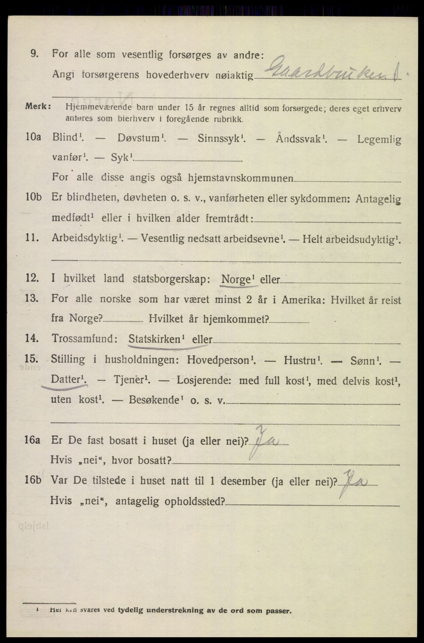 SAK, 1920 census for Feda, 1920, p. 1868