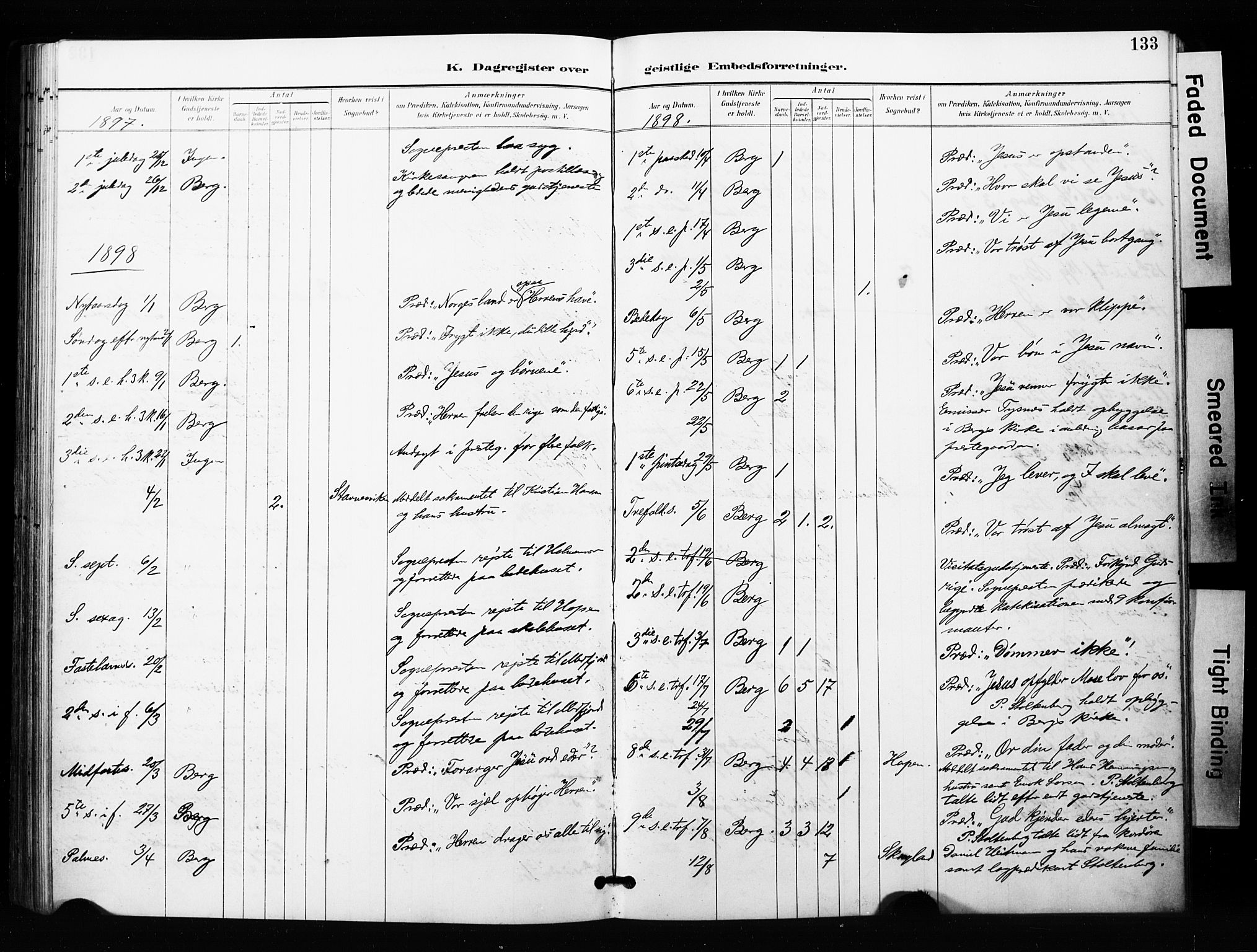 Berg sokneprestkontor, SATØ/S-1318/G/Ga/Gaa/L0005kirke: Parish register (official) no. 5, 1894-1905, p. 133
