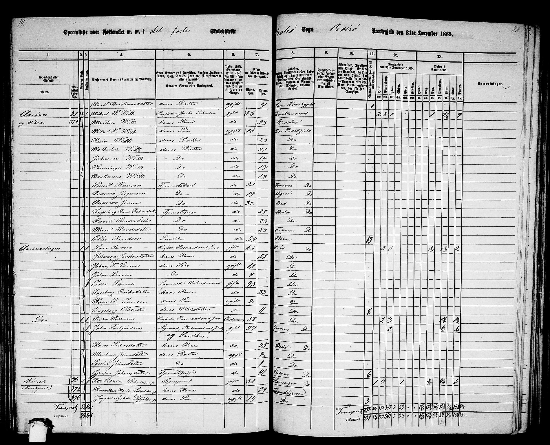 RA, 1865 census for Bolsøy, 1865, p. 42