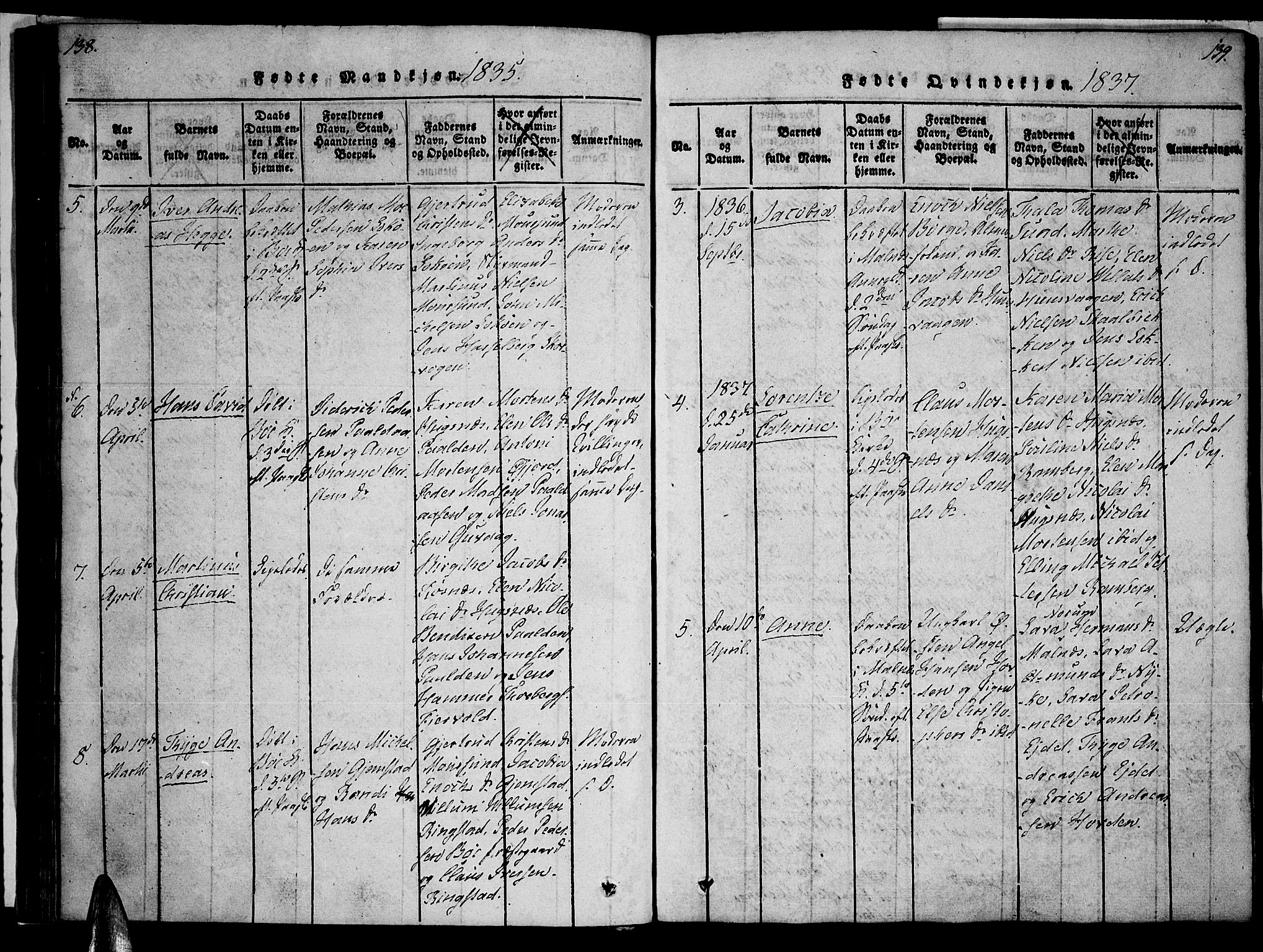 Ministerialprotokoller, klokkerbøker og fødselsregistre - Nordland, AV/SAT-A-1459/891/L1298: Parish register (official) no. 891A03, 1820-1840, p. 138-139