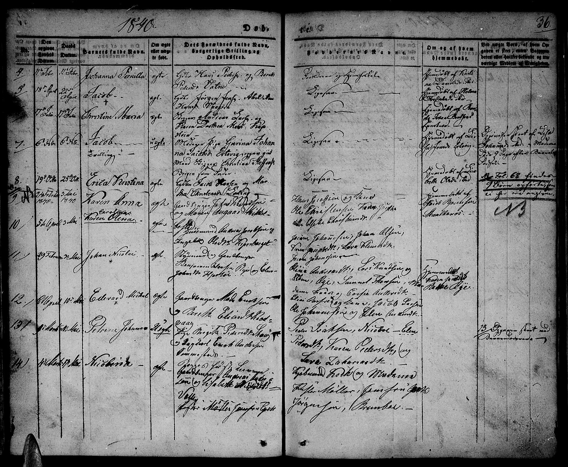 Ministerialprotokoller, klokkerbøker og fødselsregistre - Nordland, SAT/A-1459/801/L0006: Parish register (official) no. 801A06, 1834-1845, p. 36