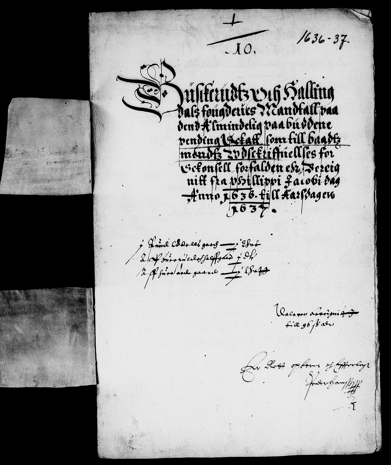 Rentekammeret inntil 1814, Reviderte regnskaper, Lensregnskaper, RA/EA-5023/R/Rb/Rba/L0131: Akershus len, 1636-1637