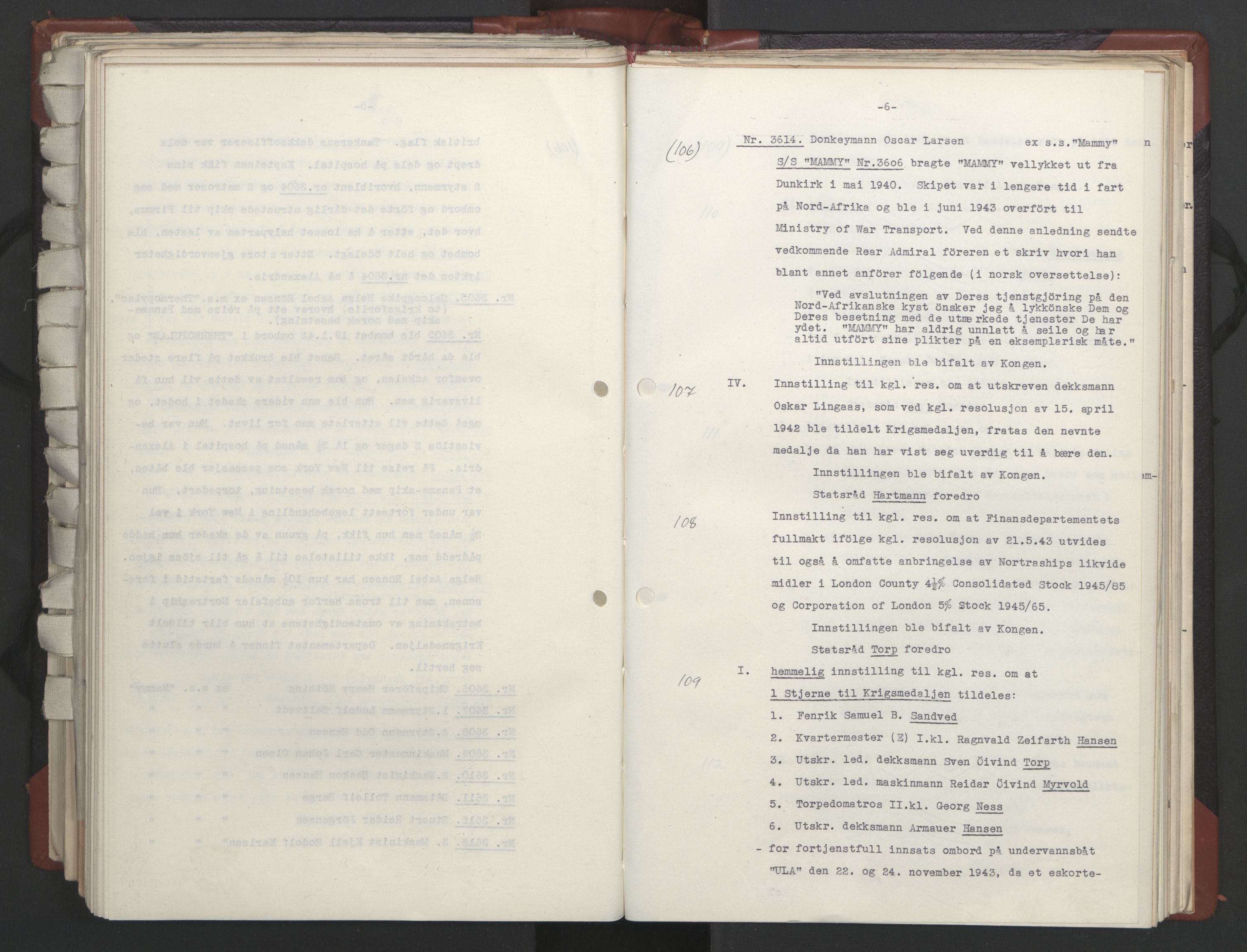 Statsrådssekretariatet, AV/RA-S-1001/A/Ac/L0124: Kgl. res. 14/1-30/6, 1944, p. 372