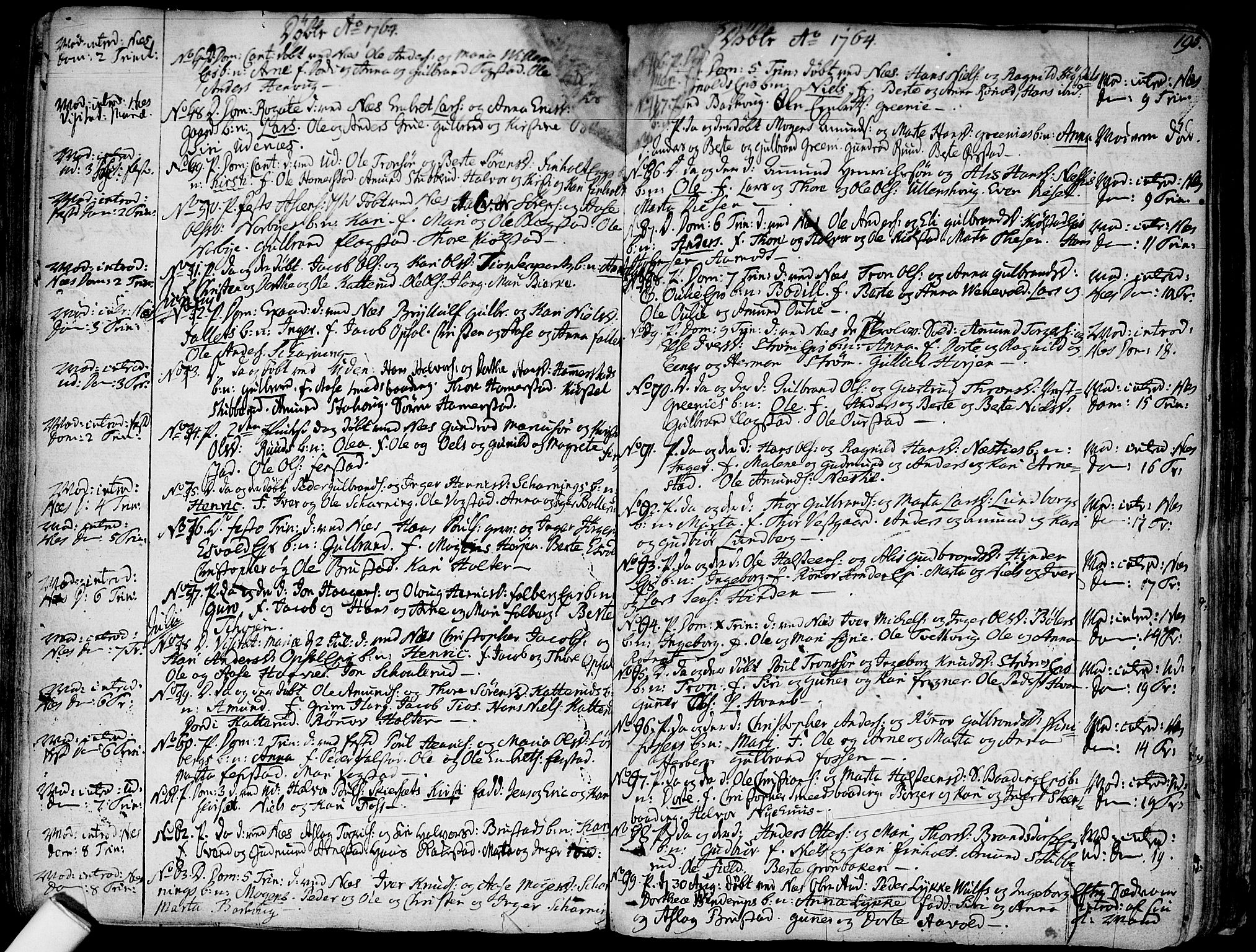 Nes prestekontor Kirkebøker, SAO/A-10410/F/Fa/L0003: Parish register (official) no. I 3, 1734-1781, p. 195