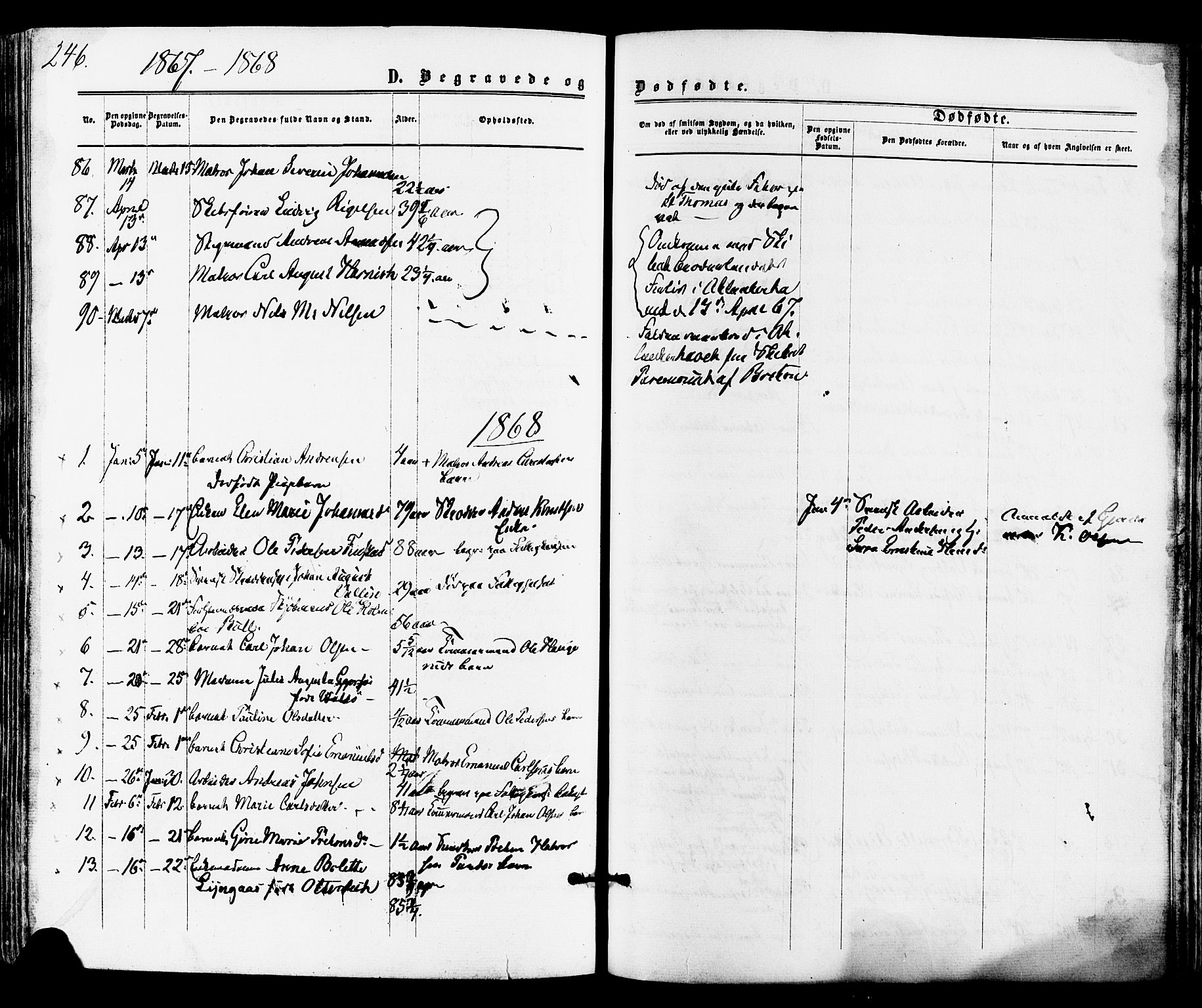 Tønsberg kirkebøker, AV/SAKO-A-330/F/Fa/L0009: Parish register (official) no. I 9, 1865-1873, p. 246