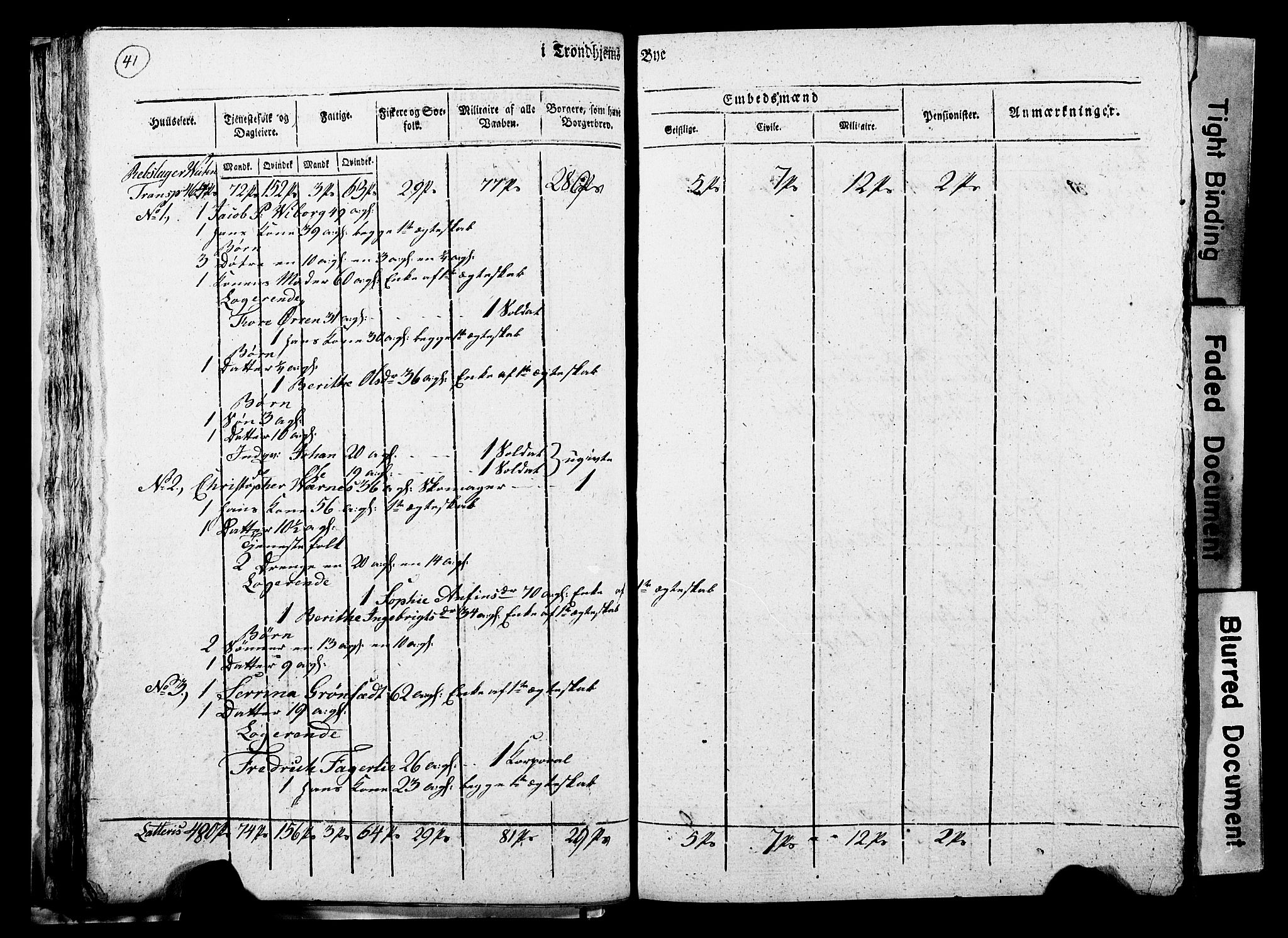 RA, Census 1815 for Trondheim, 1815, p. 40