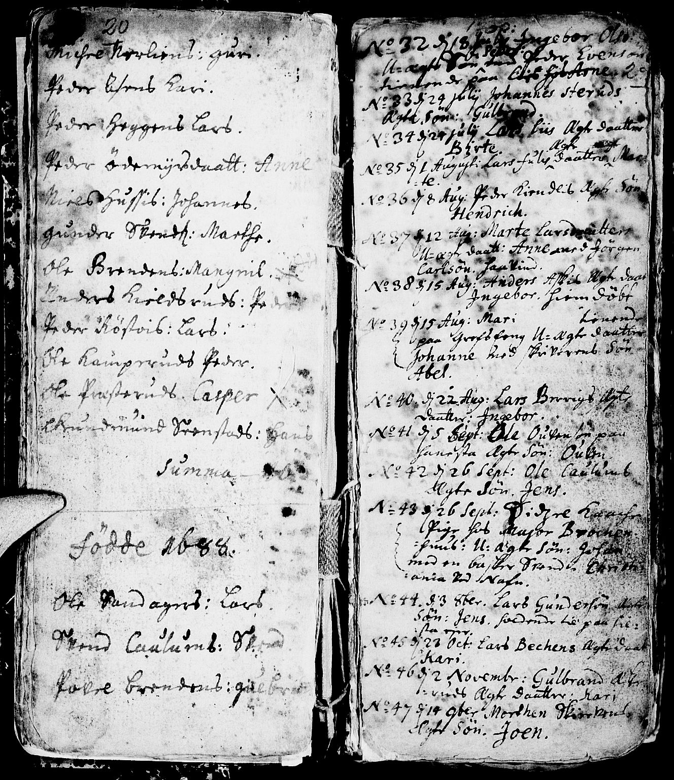 Nes prestekontor, Hedmark, AV/SAH-PREST-020/L/La/L0001: Parish register (copy) no. 1, 1663-1784, p. 20-21