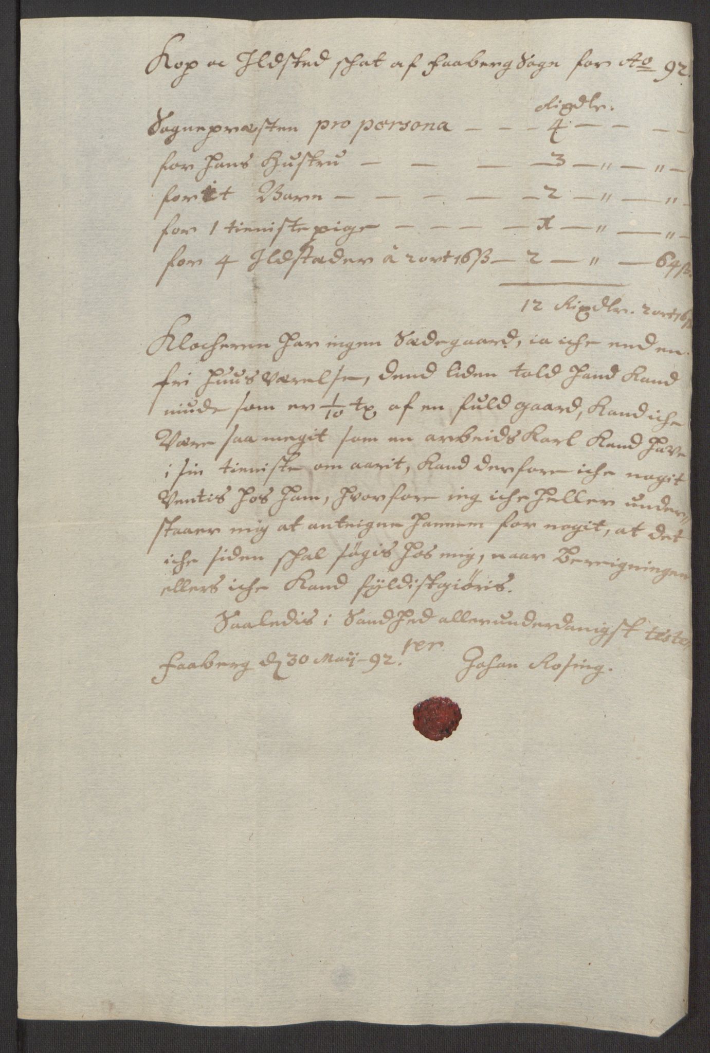 Rentekammeret inntil 1814, Reviderte regnskaper, Fogderegnskap, AV/RA-EA-4092/R17/L1166: Fogderegnskap Gudbrandsdal, 1690-1692, p. 135