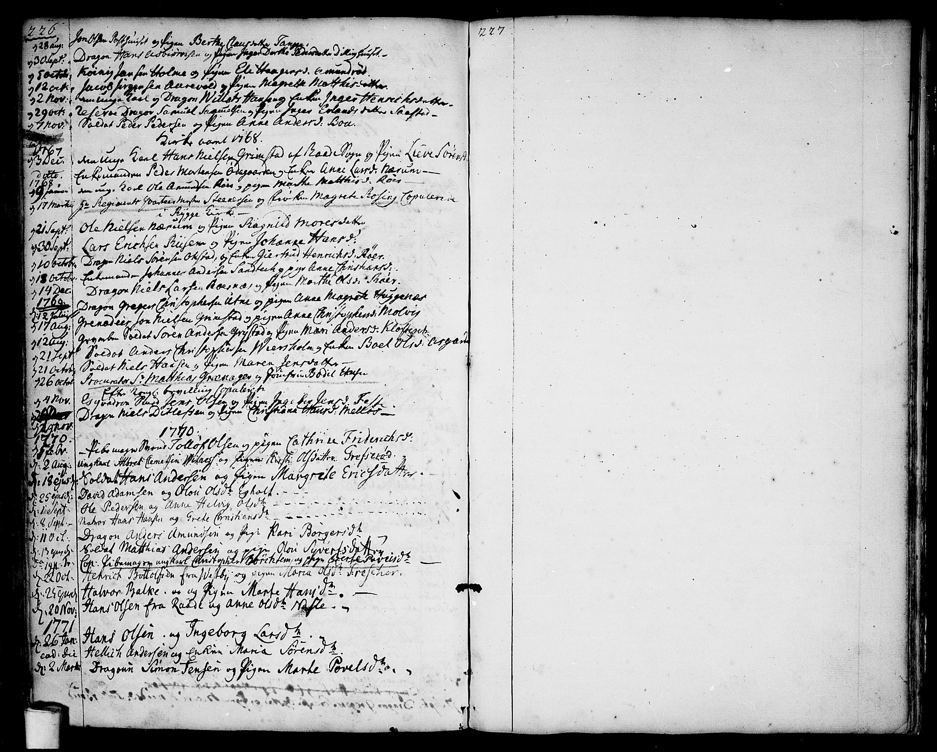 Rygge prestekontor Kirkebøker, SAO/A-10084b/F/Fa/L0001: Parish register (official) no. 1, 1725-1771, p. 226-227