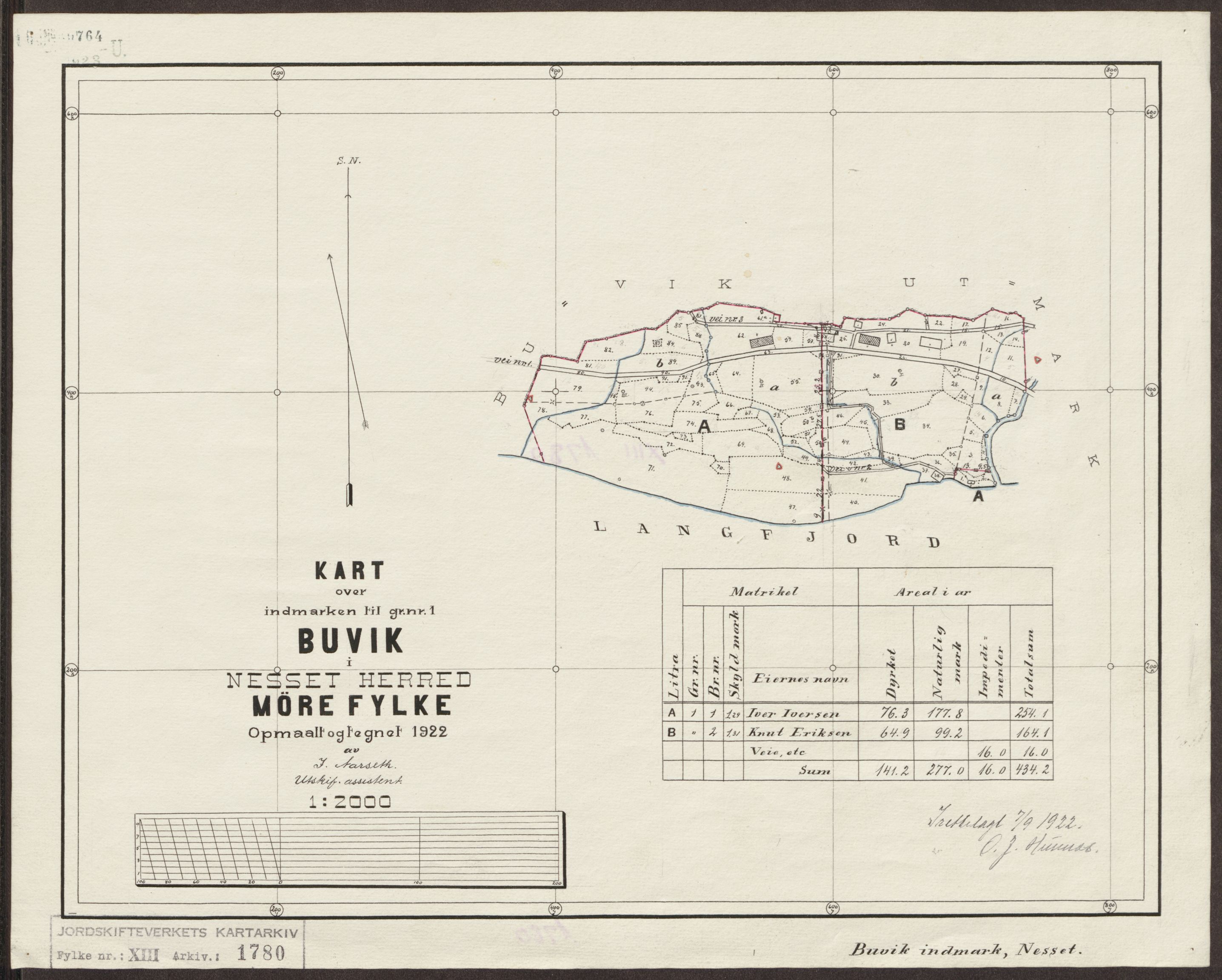 Jordskifteverkets kartarkiv, AV/RA-S-3929/T, 1859-1988, p. 2125