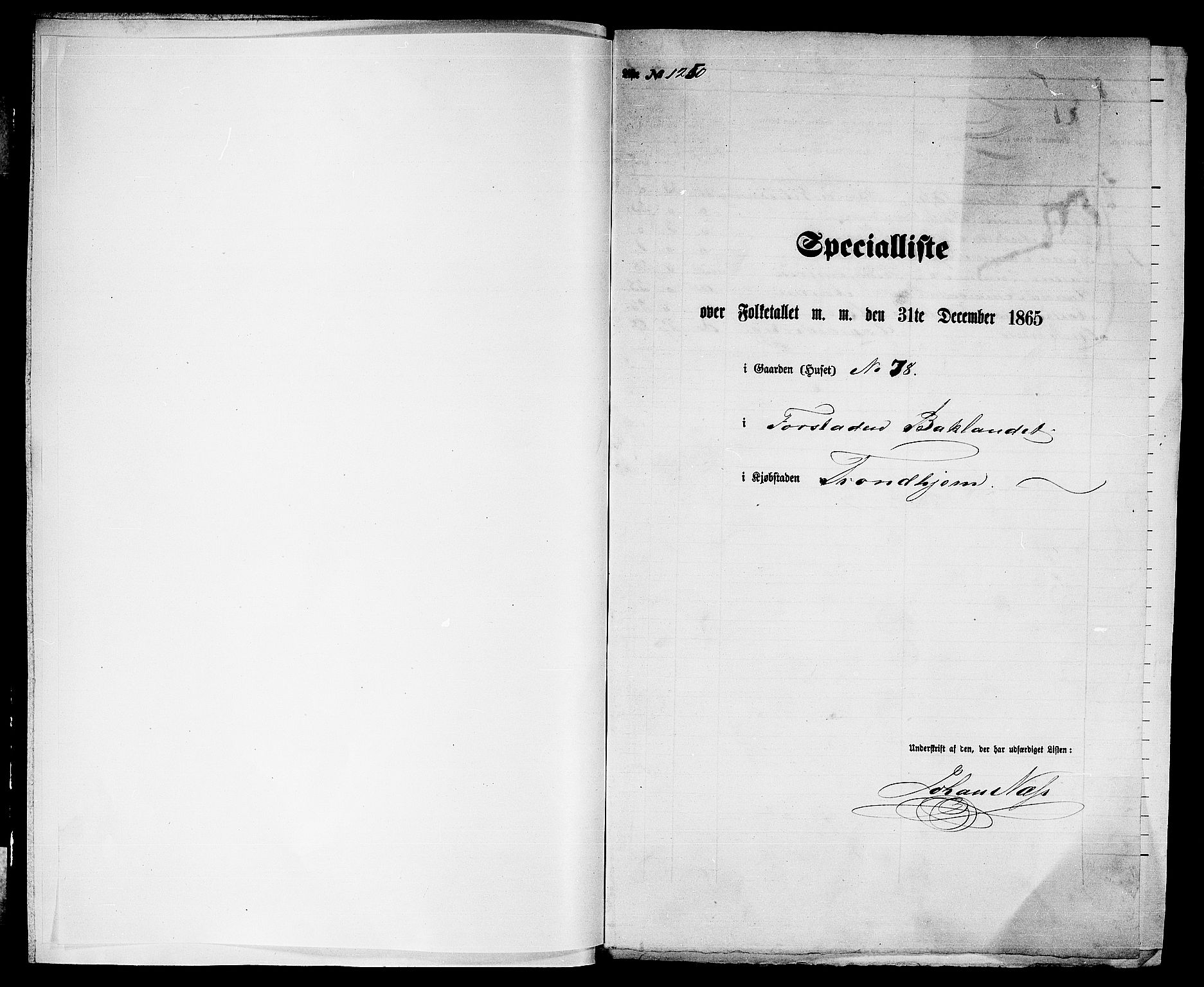 RA, 1865 census for Trondheim, 1865, p. 2599