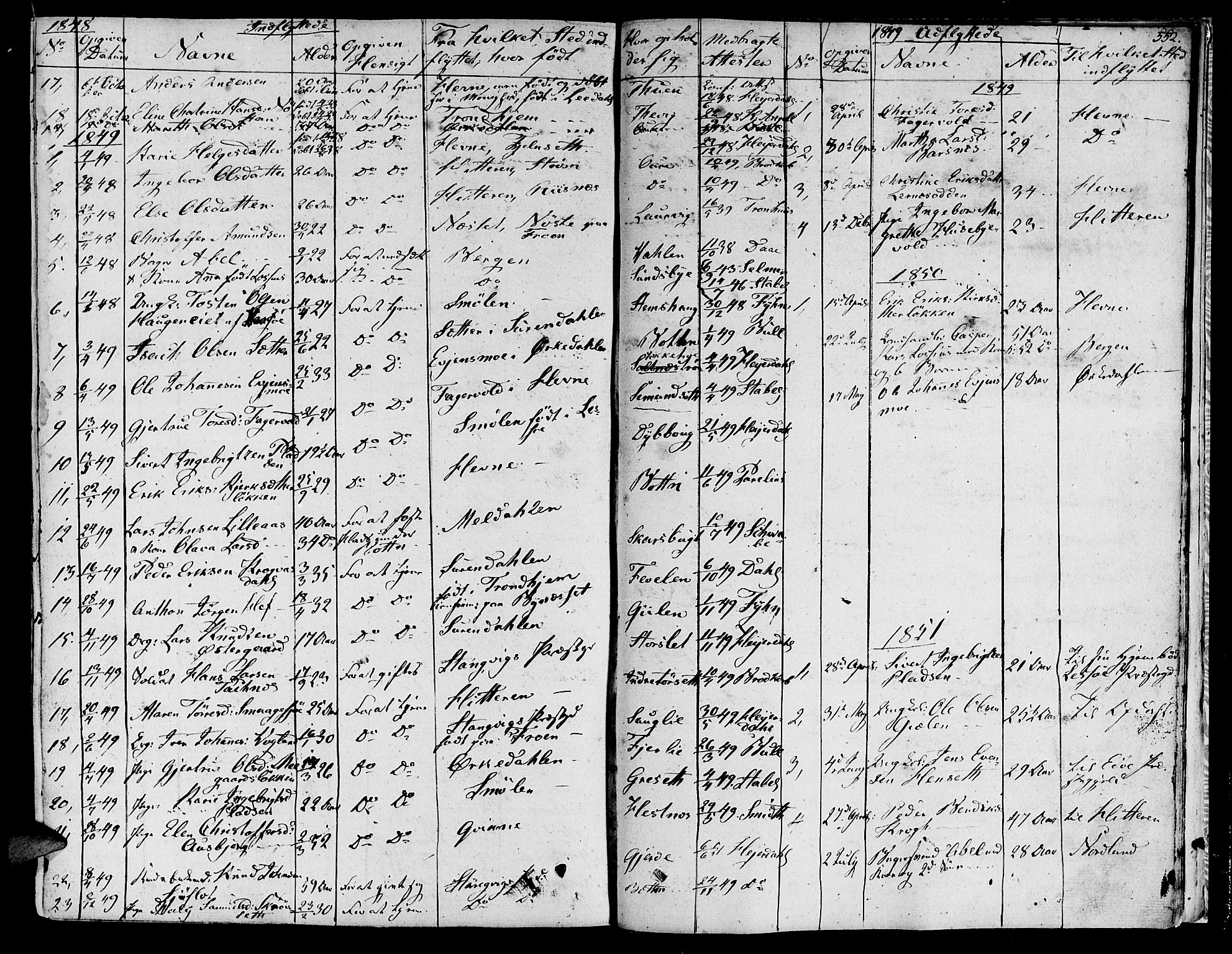Ministerialprotokoller, klokkerbøker og fødselsregistre - Møre og Romsdal, SAT/A-1454/578/L0904: Parish register (official) no. 578A03, 1836-1858, p. 552