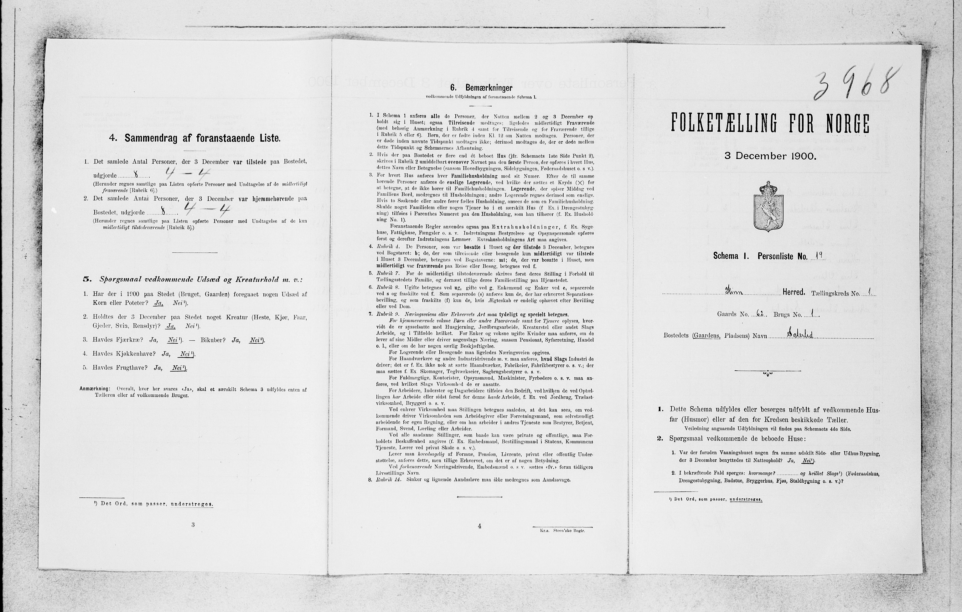 SAB, 1900 census for Kinn, 1900, p. 163