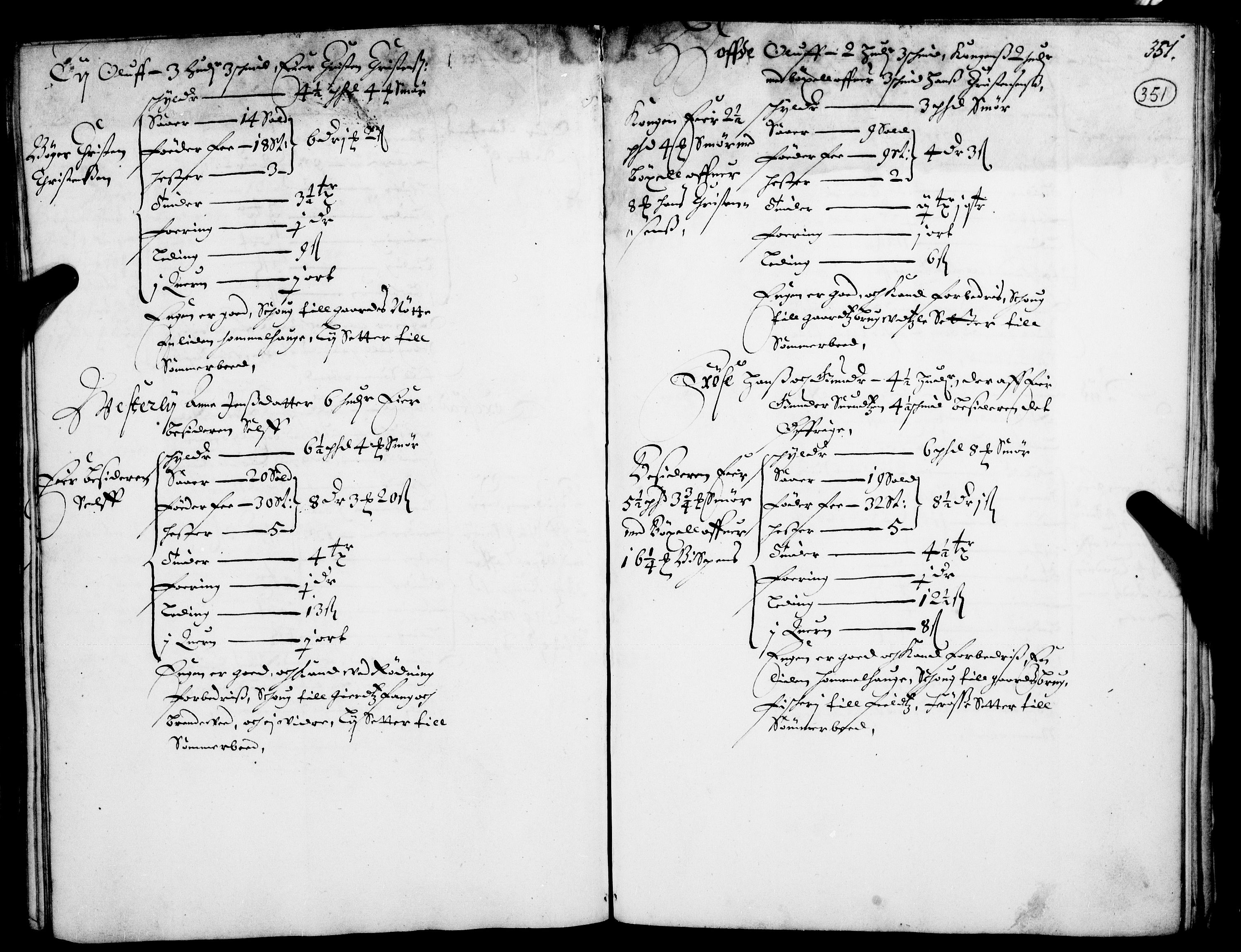 Rentekammeret inntil 1814, Realistisk ordnet avdeling, AV/RA-EA-4070/N/Nb/Nba/L0015: Gudbrandsdalen fogderi, 2. del, 1668, p. 350b-351a