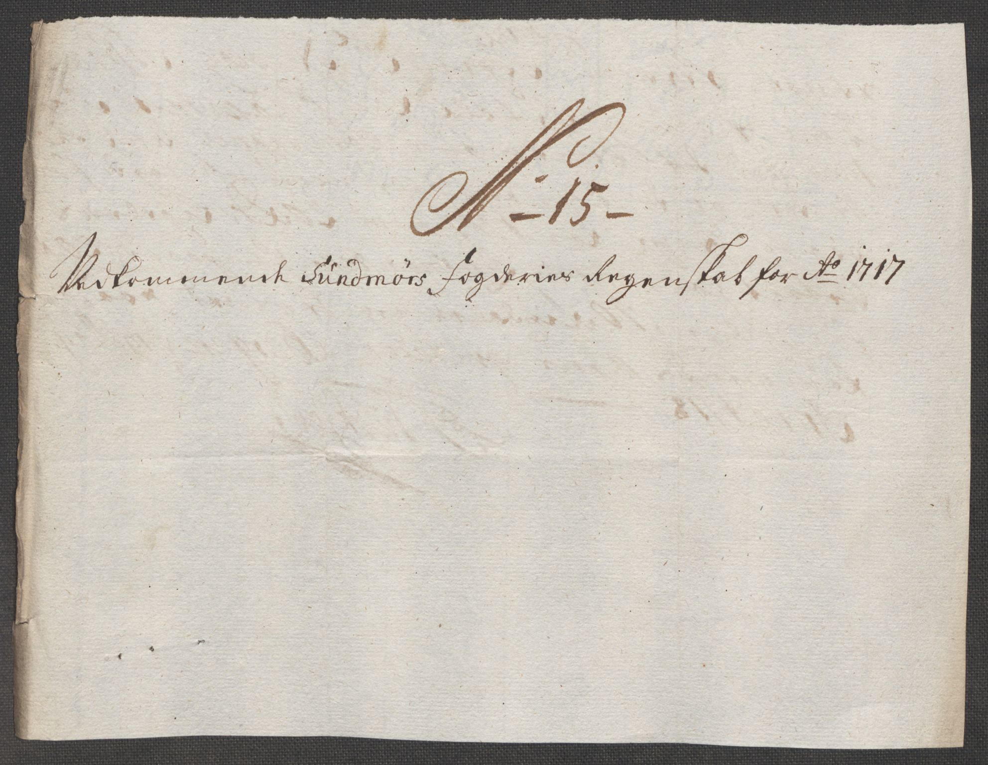 Rentekammeret inntil 1814, Reviderte regnskaper, Fogderegnskap, AV/RA-EA-4092/R54/L3569: Fogderegnskap Sunnmøre, 1717, p. 179