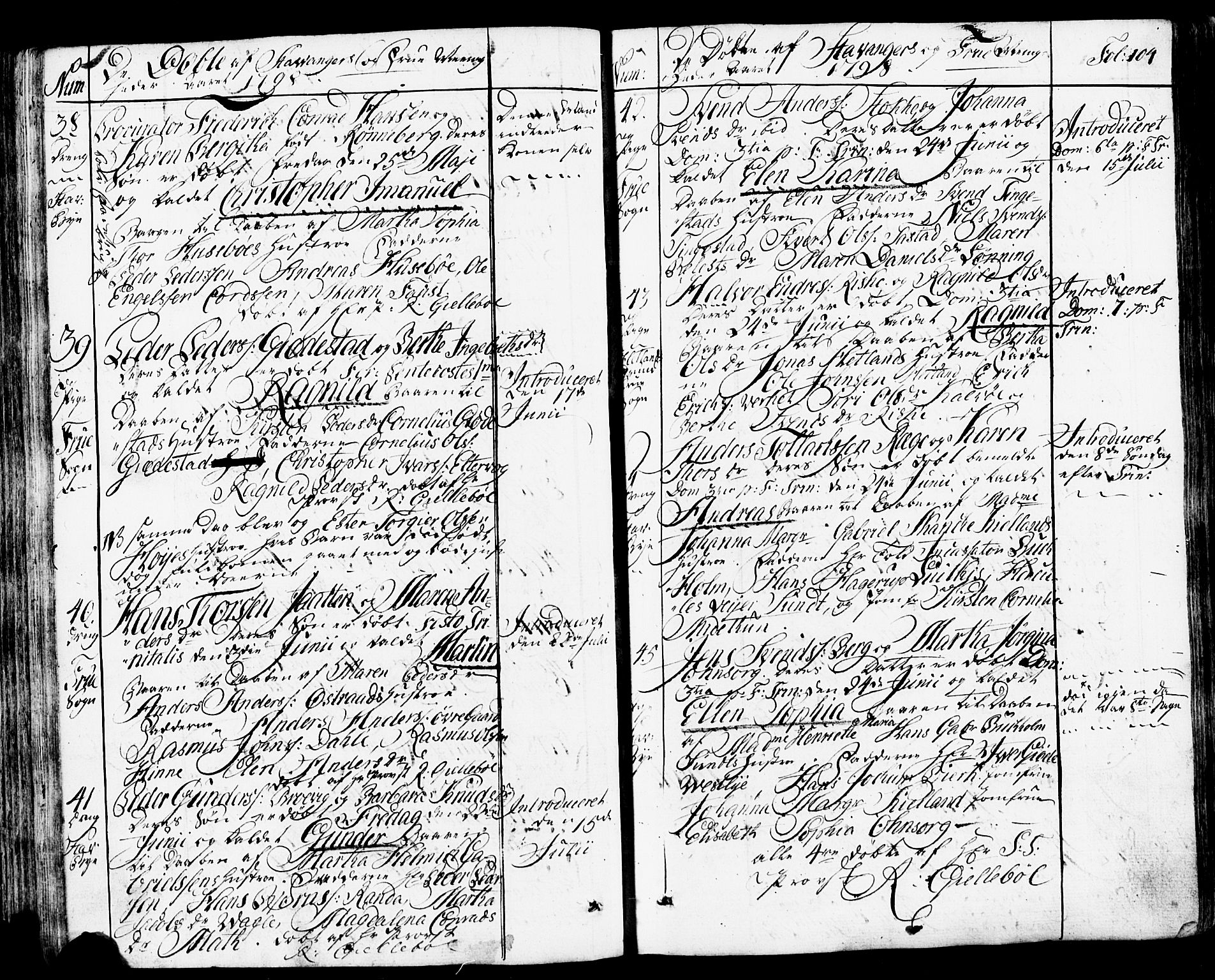 Domkirken sokneprestkontor, SAST/A-101812/001/30/30BB/L0007: Parish register (copy) no. B 7, 1791-1813, p. 104