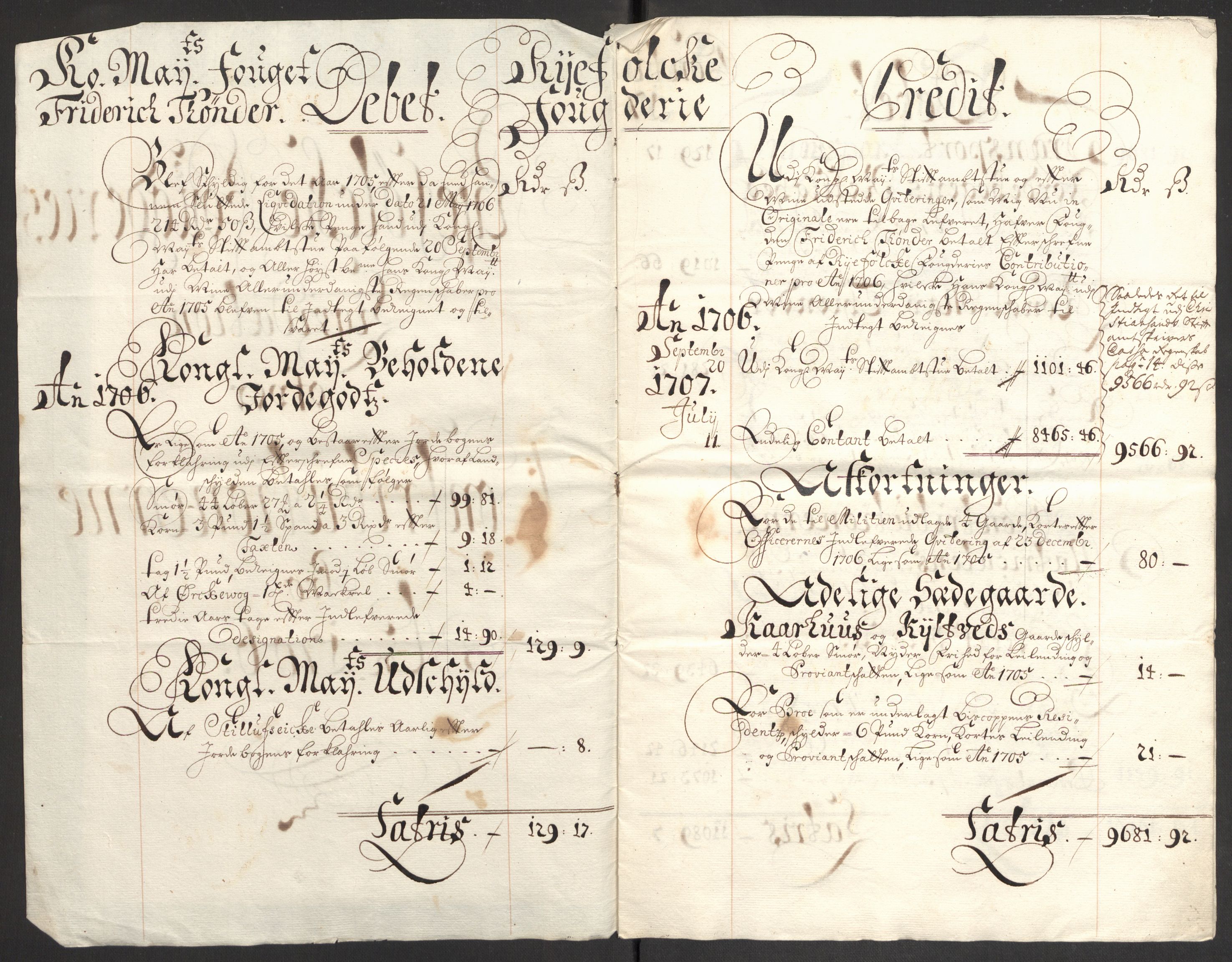 Rentekammeret inntil 1814, Reviderte regnskaper, Fogderegnskap, AV/RA-EA-4092/R47/L2861: Fogderegnskap Ryfylke, 1706-1709, p. 13