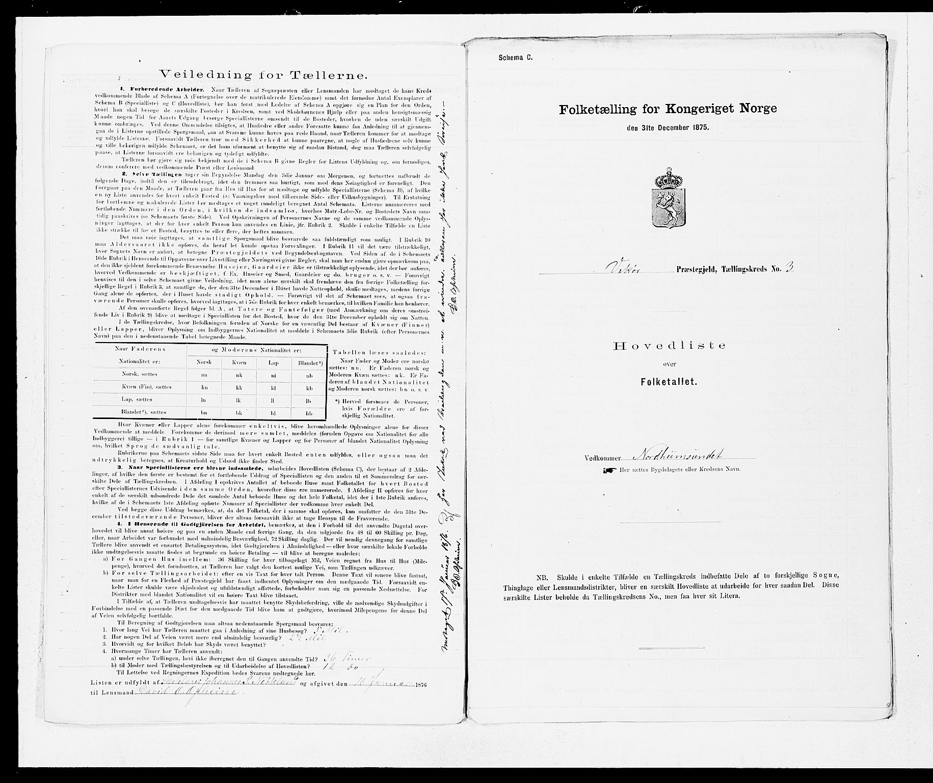 SAB, 1875 census for 1238P Vikør, 1875, p. 6