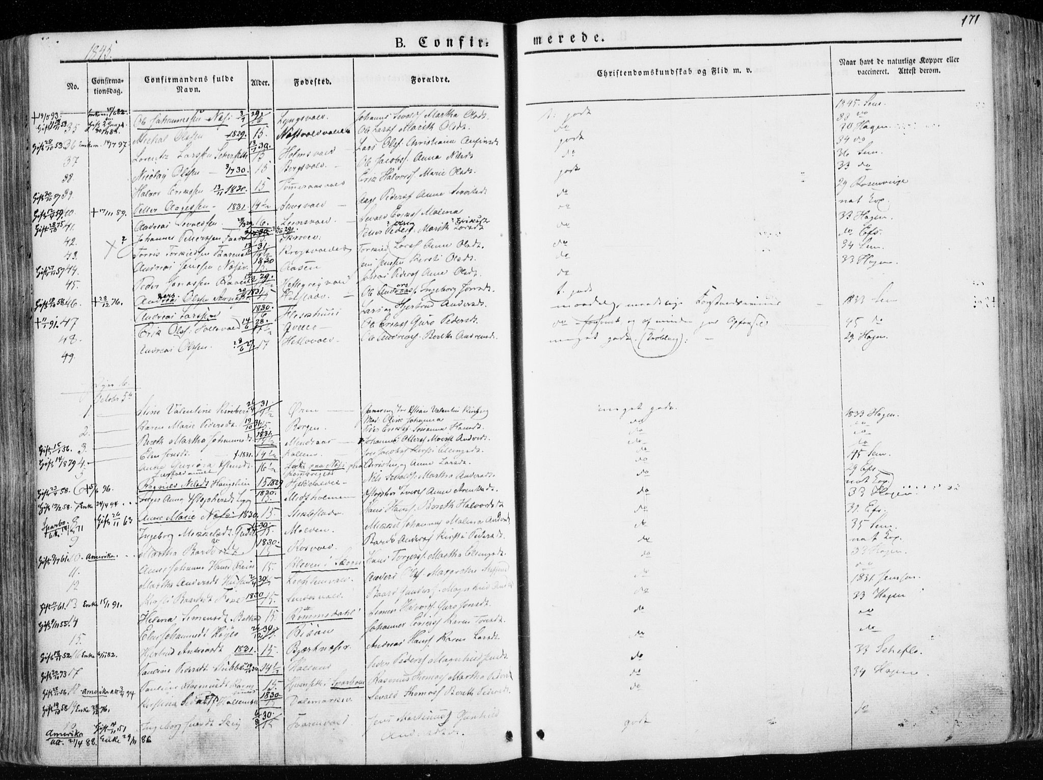 Ministerialprotokoller, klokkerbøker og fødselsregistre - Nord-Trøndelag, SAT/A-1458/723/L0239: Parish register (official) no. 723A08, 1841-1851, p. 171