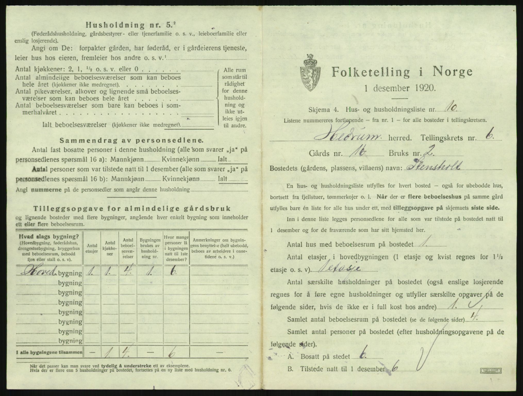 SAKO, 1920 census for Hedrum, 1920, p. 615