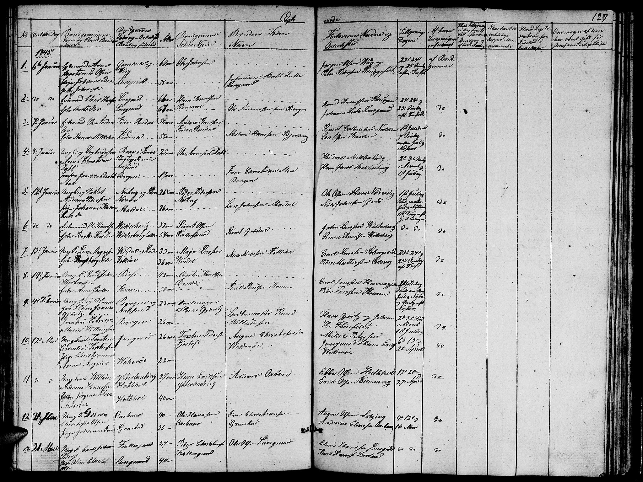 Ministerialprotokoller, klokkerbøker og fødselsregistre - Møre og Romsdal, AV/SAT-A-1454/528/L0426: Parish register (copy) no. 528C07, 1844-1854, p. 127