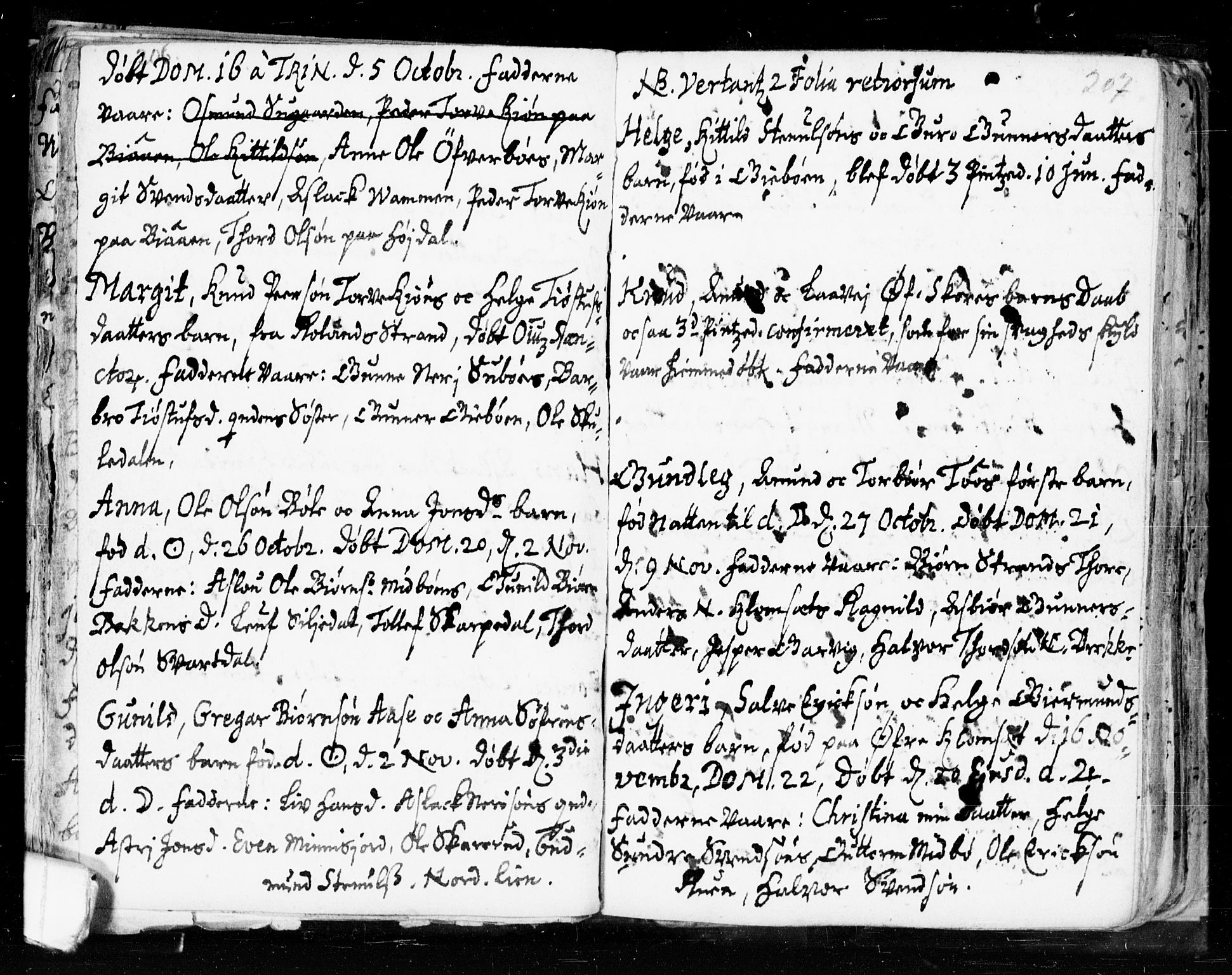 Seljord kirkebøker, SAKO/A-20/F/Fa/L0002: Parish register (official) no. I 2, 1689-1713, p. 206-207