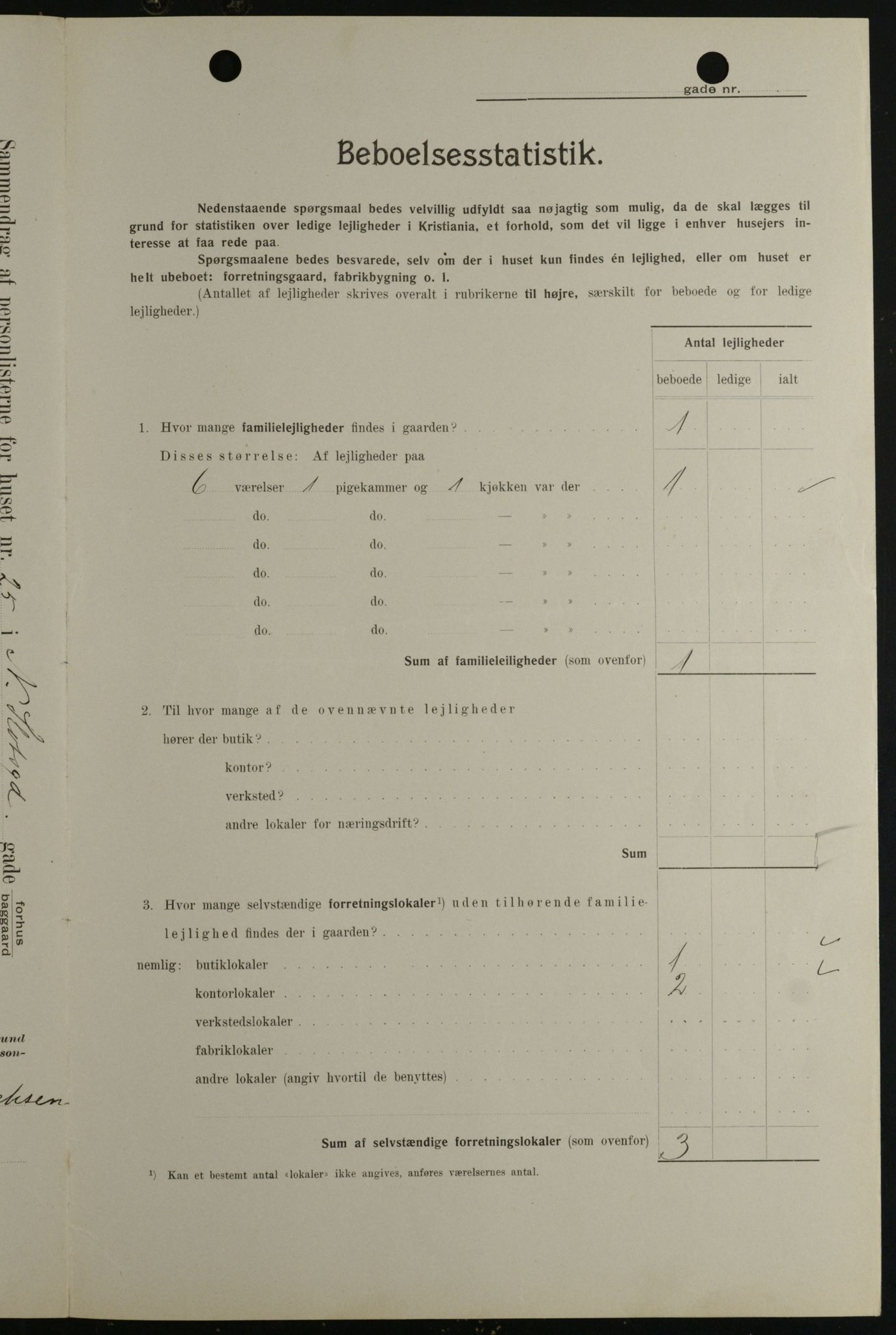 OBA, Municipal Census 1908 for Kristiania, 1908, p. 62325