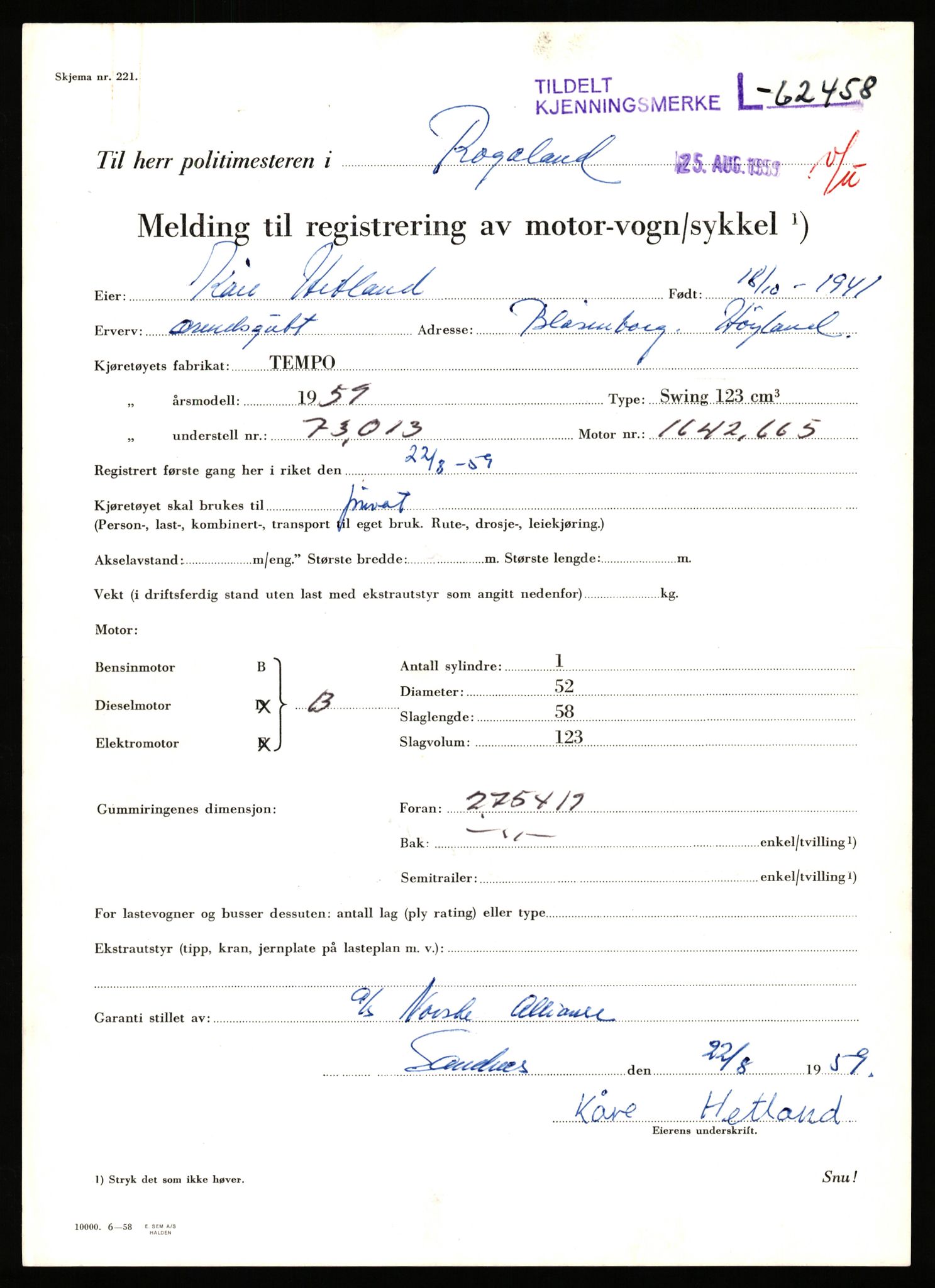 Stavanger trafikkstasjon, AV/SAST-A-101942/0/F/L0062: L-62000 - L-62699, 1930-1971, p. 1557