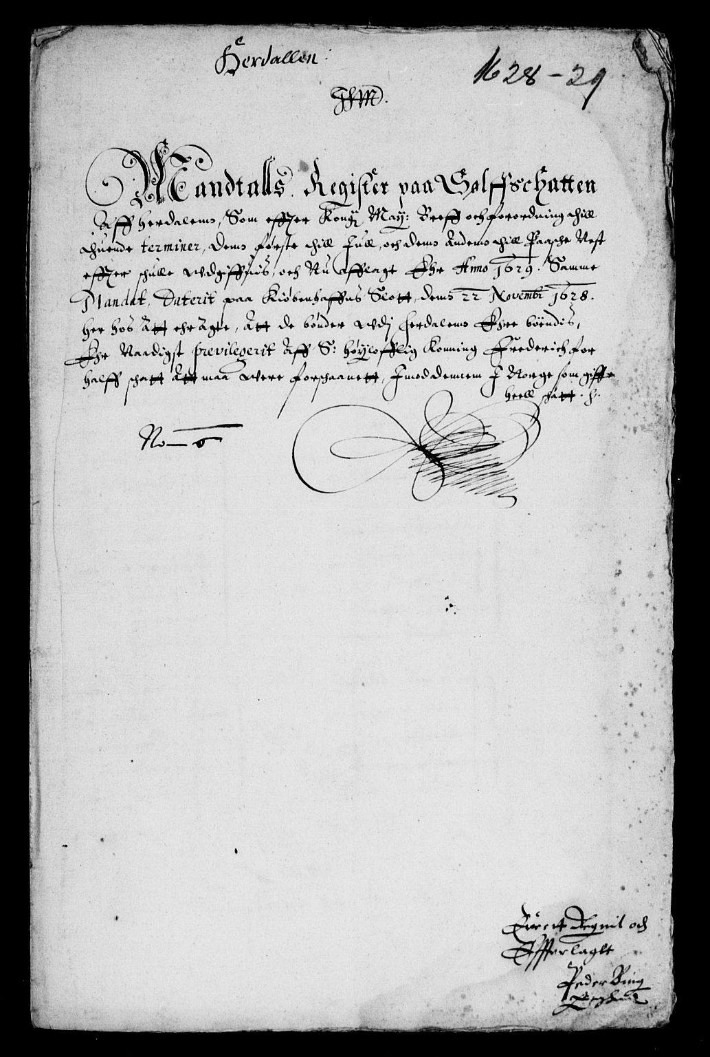 Rentekammeret inntil 1814, Reviderte regnskaper, Lensregnskaper, AV/RA-EA-5023/R/Rb/Rbw/L0038: Trondheim len, 1628-1629