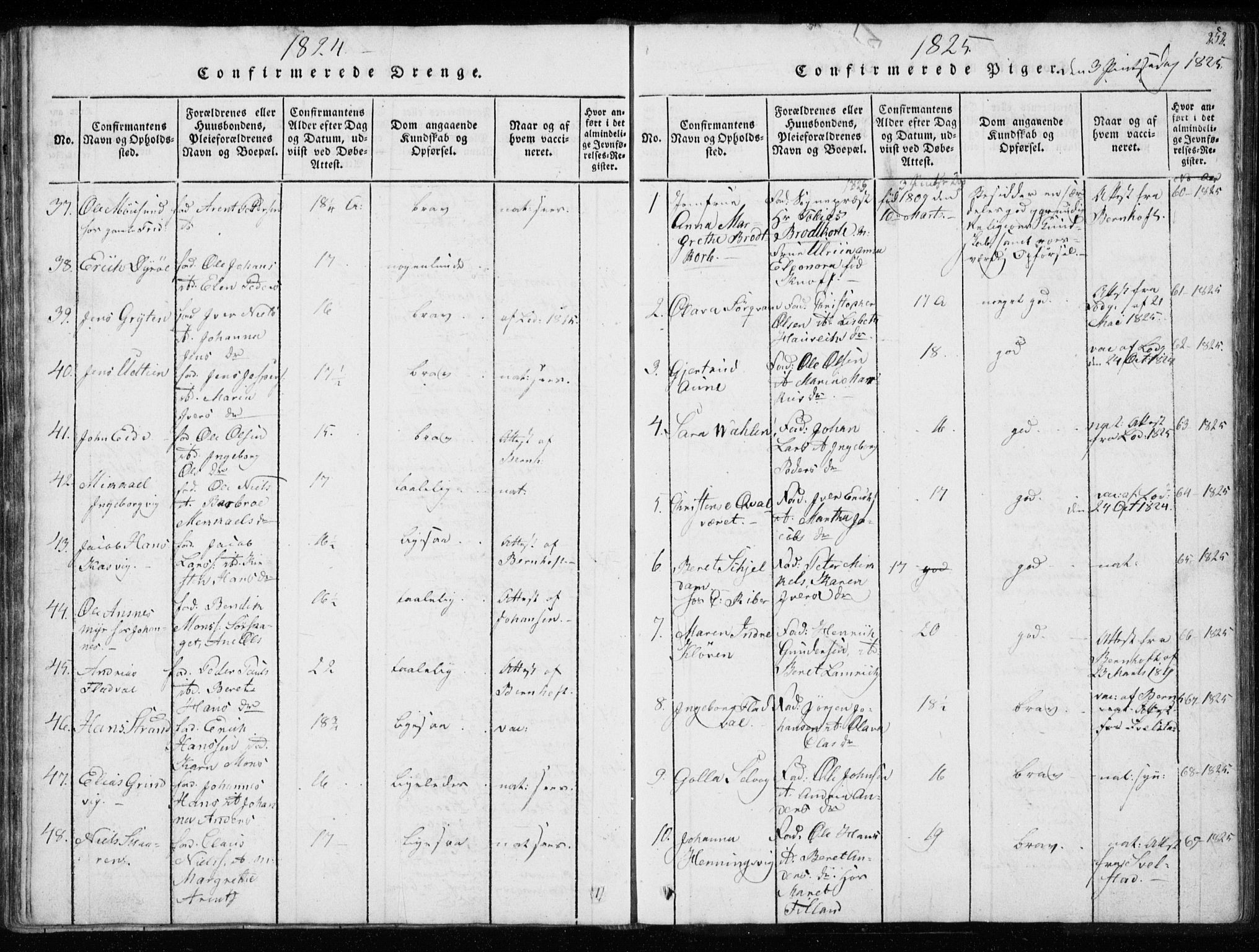 Ministerialprotokoller, klokkerbøker og fødselsregistre - Sør-Trøndelag, SAT/A-1456/634/L0527: Parish register (official) no. 634A03, 1818-1826, p. 252