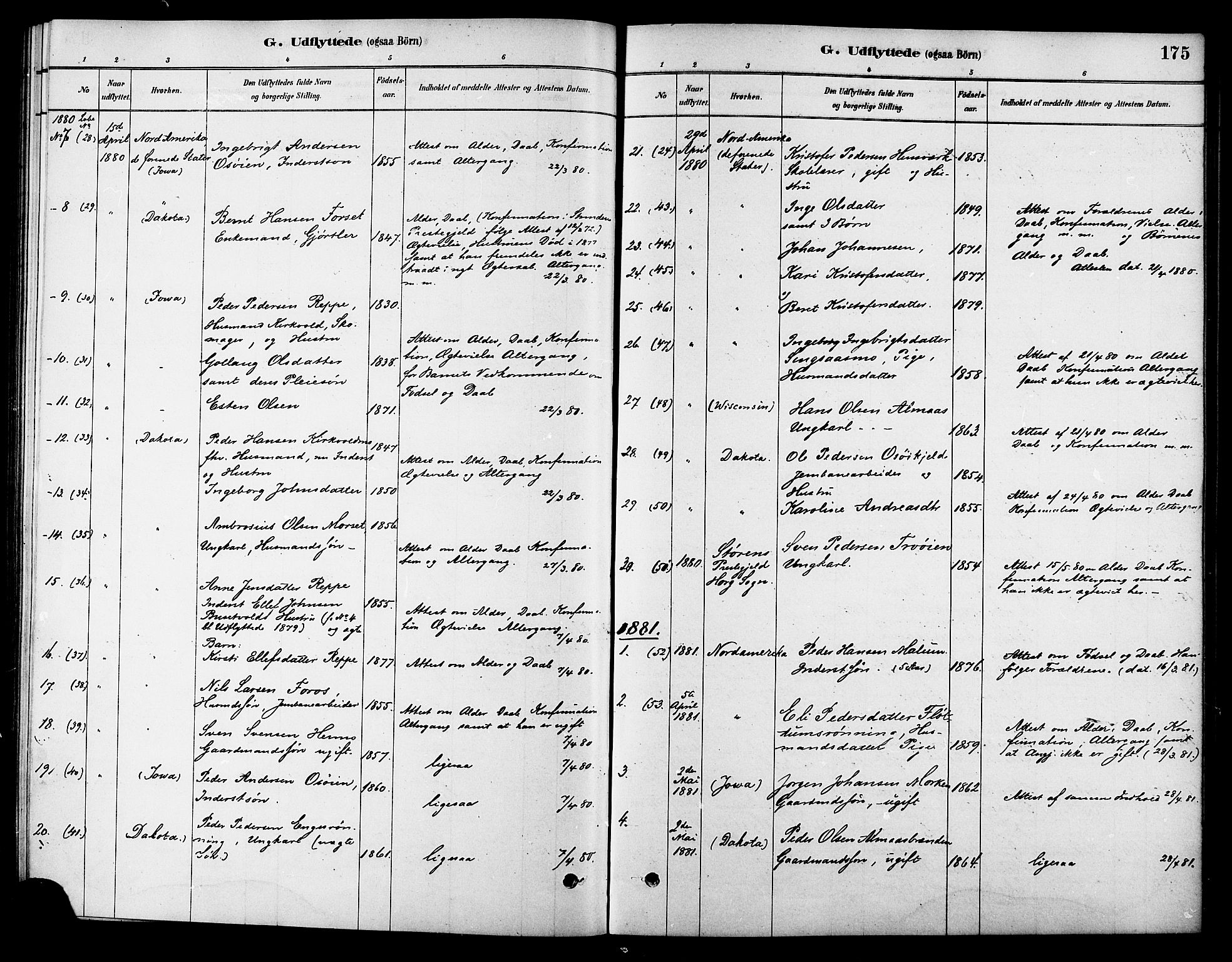 Ministerialprotokoller, klokkerbøker og fødselsregistre - Sør-Trøndelag, AV/SAT-A-1456/688/L1024: Parish register (official) no. 688A01, 1879-1890, p. 175