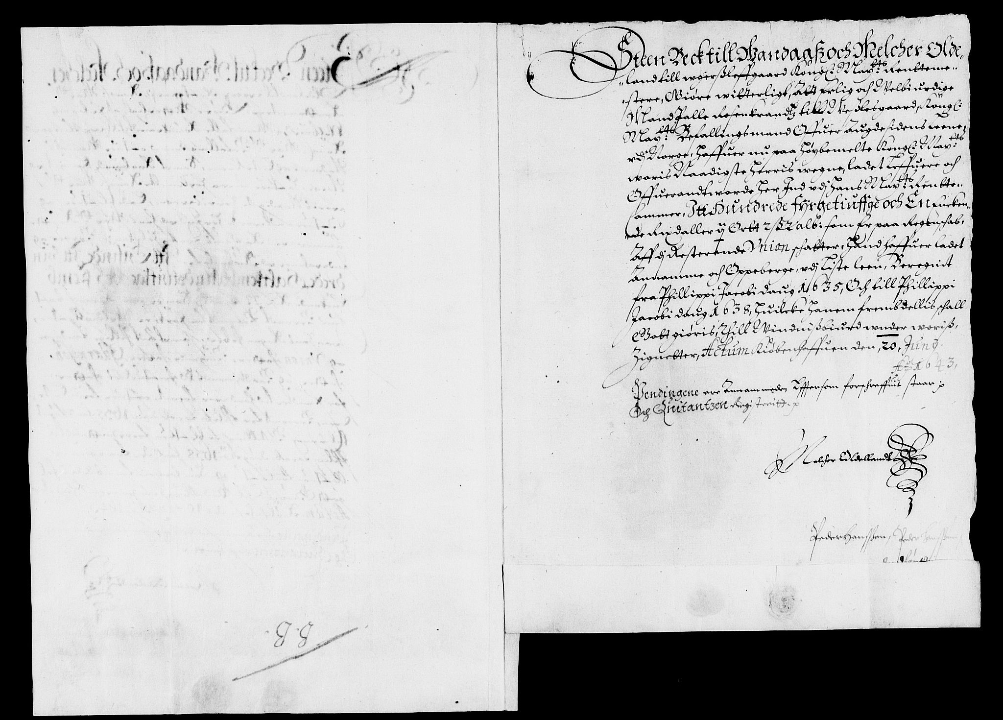 Rentekammeret inntil 1814, Reviderte regnskaper, Lensregnskaper, RA/EA-5023/R/Rb/Rbr/L0014: Lista len, 1641-1644