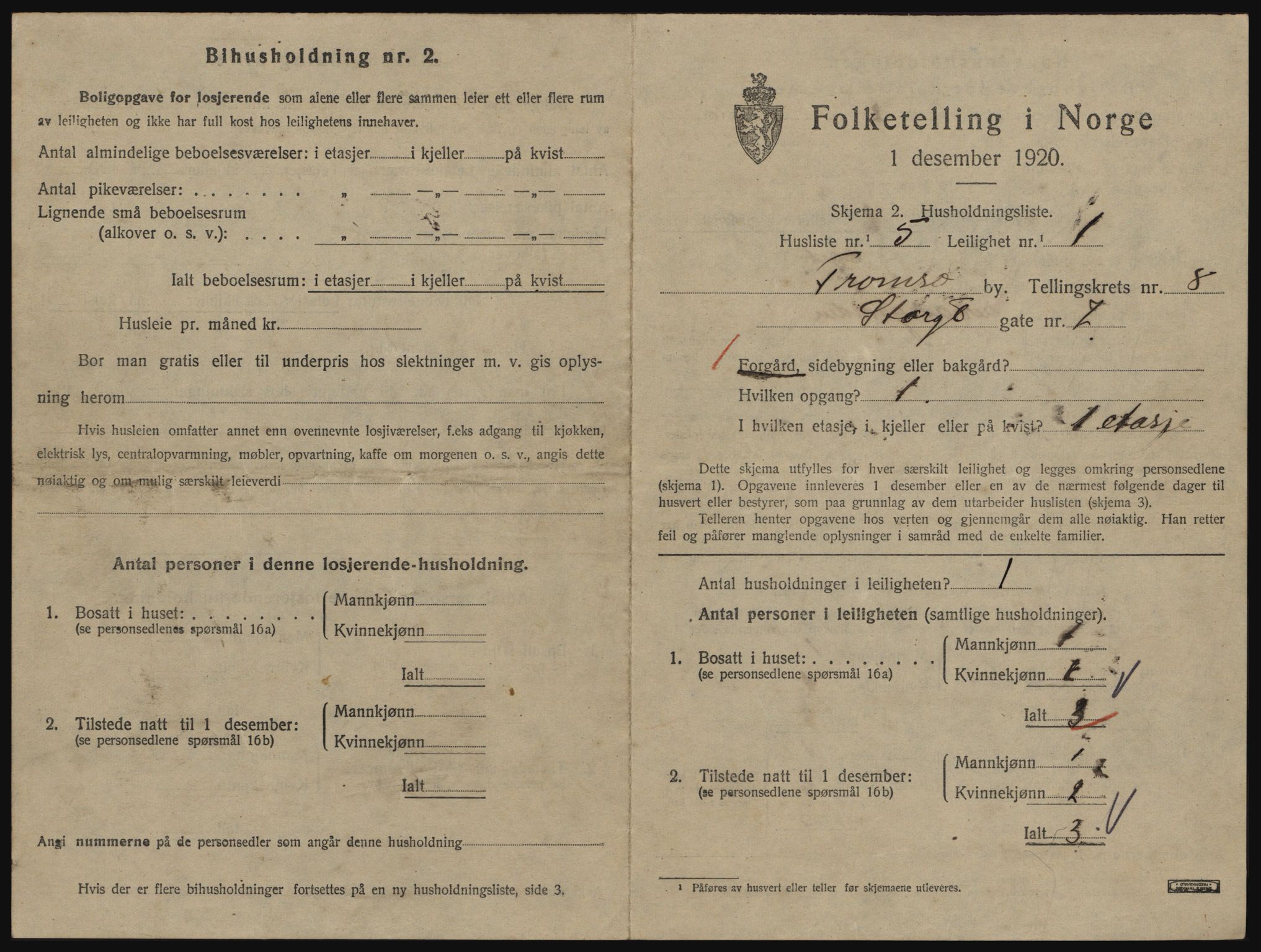 SATØ, 1920 census for Tromsø, 1920, p. 4459