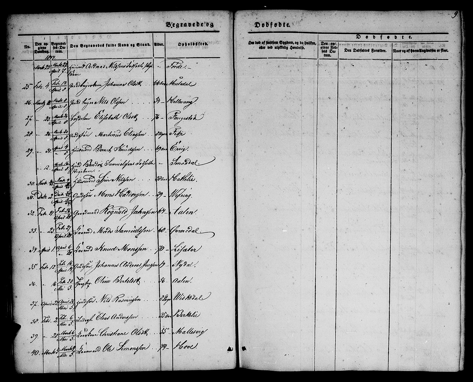 Førde sokneprestembete, SAB/A-79901/H/Haa/Haaa/L0008: Parish register (official) no. A 8, 1843-1860, p. 9