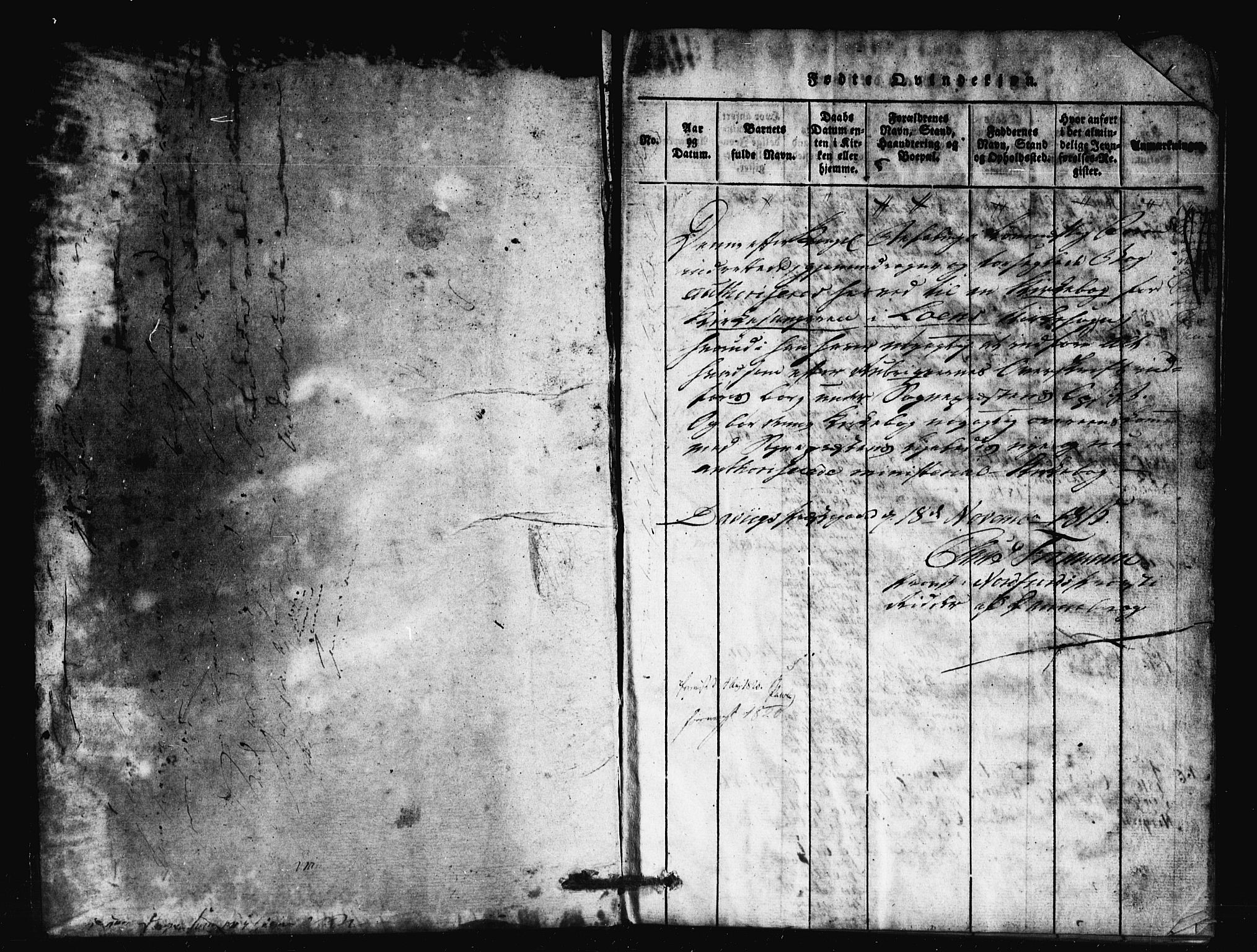 Innvik sokneprestembete, SAB/A-80501: Parish register (copy) no. B 1, 1815-1820, p. 0-1