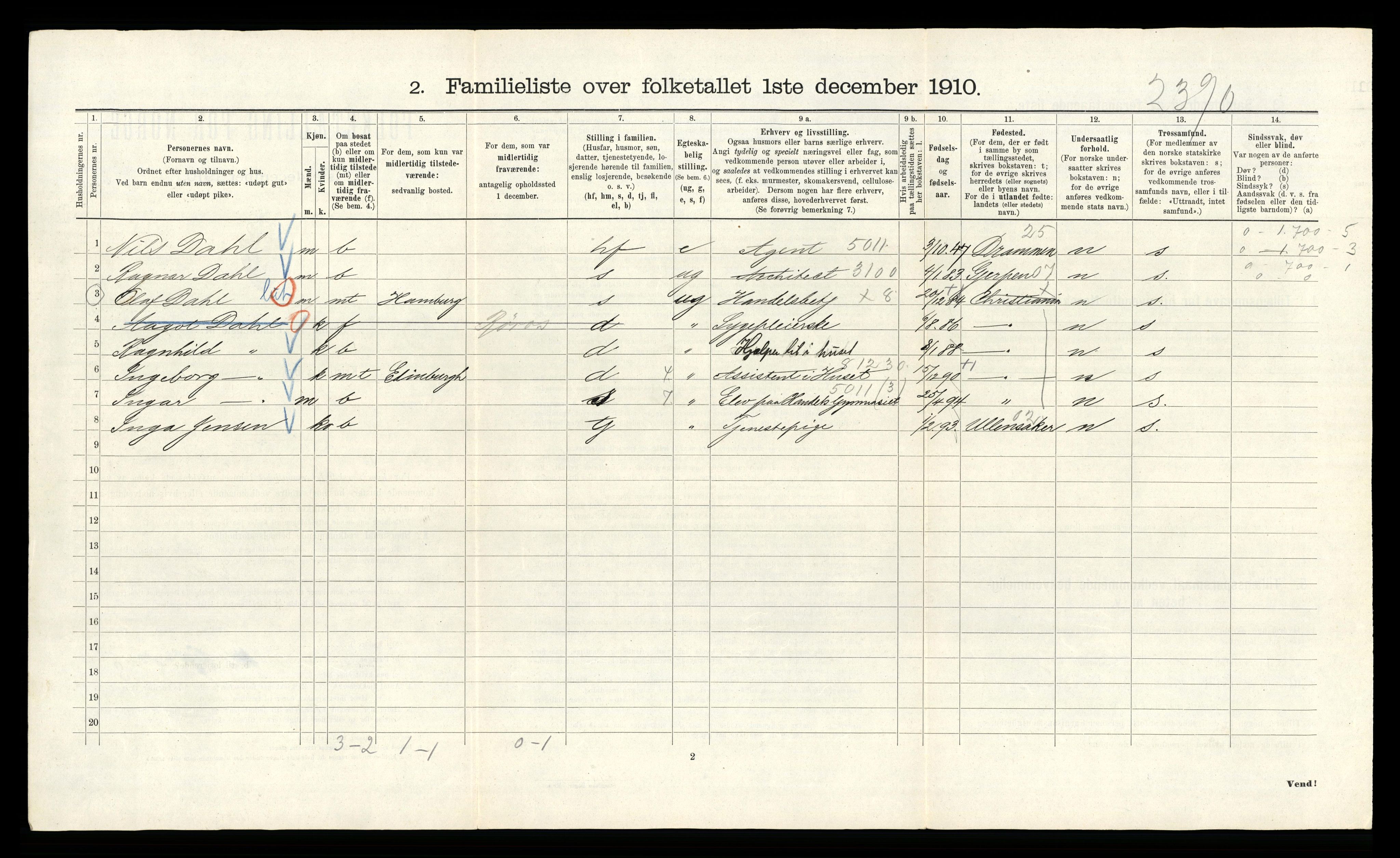 RA, 1910 census for Kristiania, 1910, p. 91048